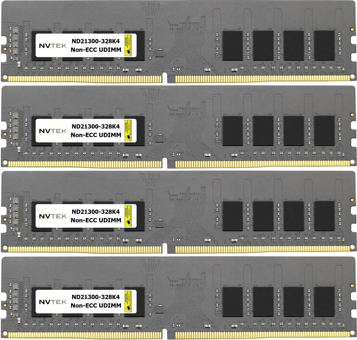 Nvtek 128Gb (4X32Gb) Ddr4 2666Mhz Pc4 21300 2Rx8 1.2V 288 Pin Non Ecc Unbuffered Udimm Desktop Pc Computer Memory Kit