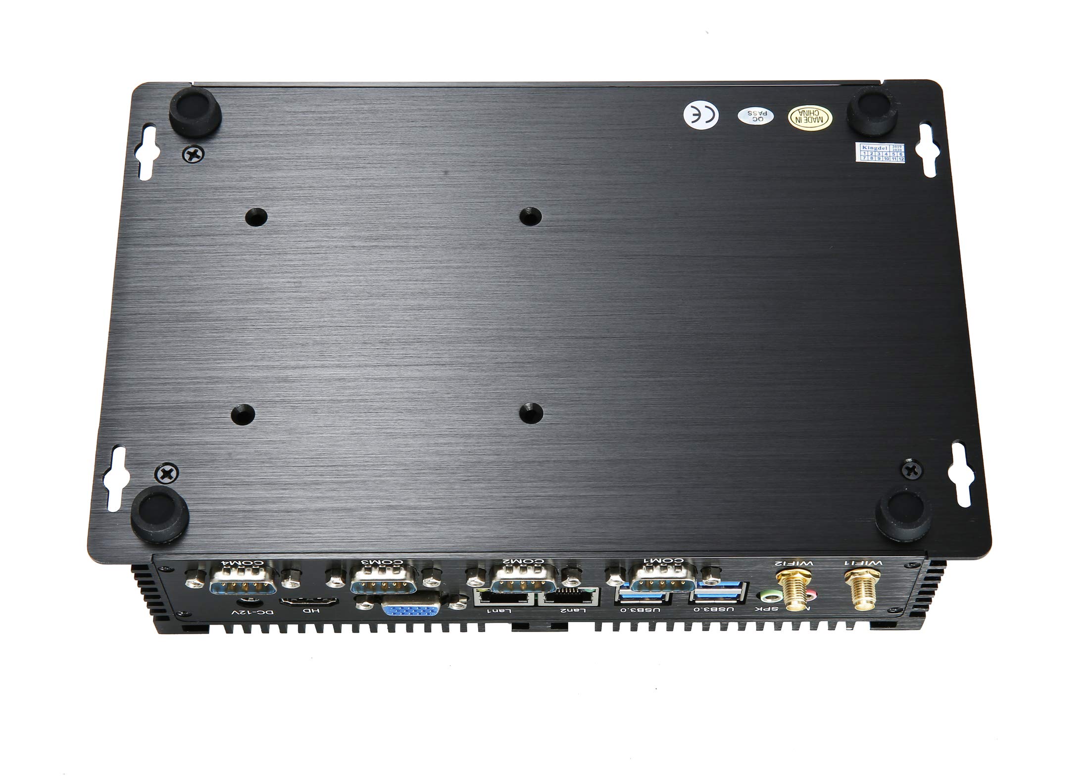 Kingdel Industrial Pc, Fanless Mini Desktop Computer With Celeron Dual Core Cpu, 8Gb Ram, 128Gb Ssd, 2Xnics, 4Xcom Rs232, Hd Por