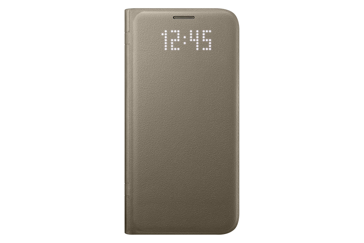 Samsung Galaxy S7 Case LED View Flip Cover - Gold