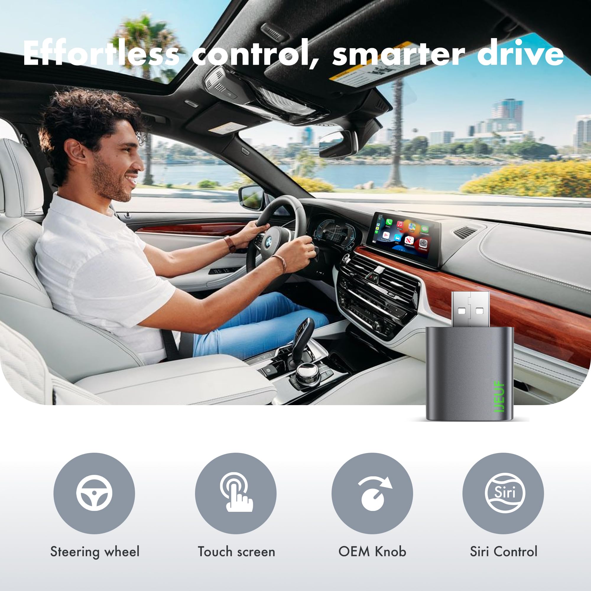 Wireless Carplay Adapter For Apple Iphone 2025 Upgraded,Ultra Low Lag,Stable Connection,Mini Apple Car Play Wireless Adapter For