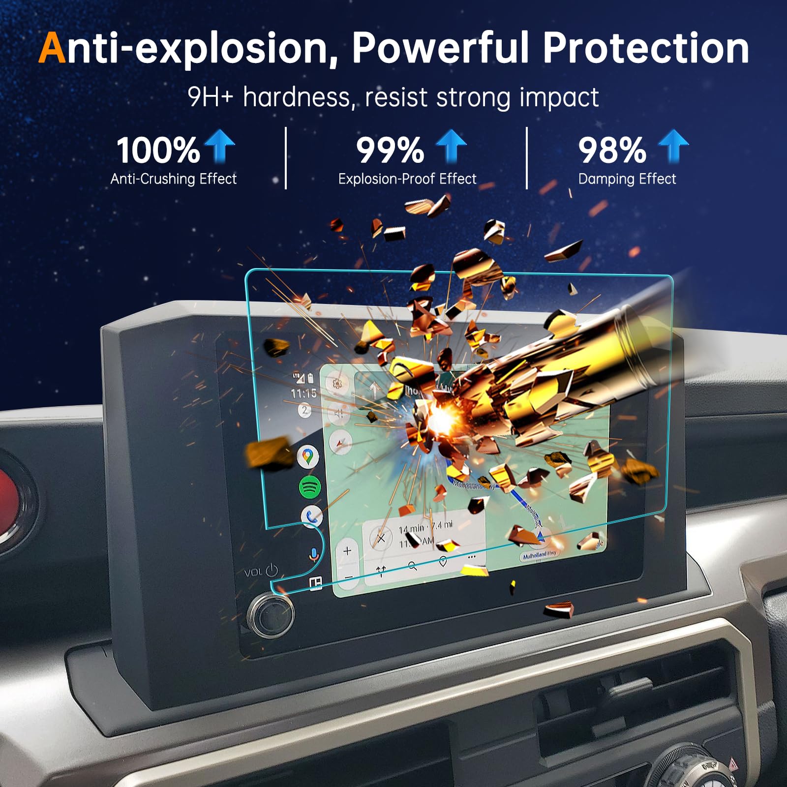 Shaohao For 2024 Toyota Tacoma Screen Protector 8 Inch Compatible With 2024 Toyota Tacoma Accessories 2024 Tacoma Sr/Sr5/Trd Prerunner/Trd Sport/Trd Off Road 8' Audio Touchscreen 9H Glass Anti Scratch