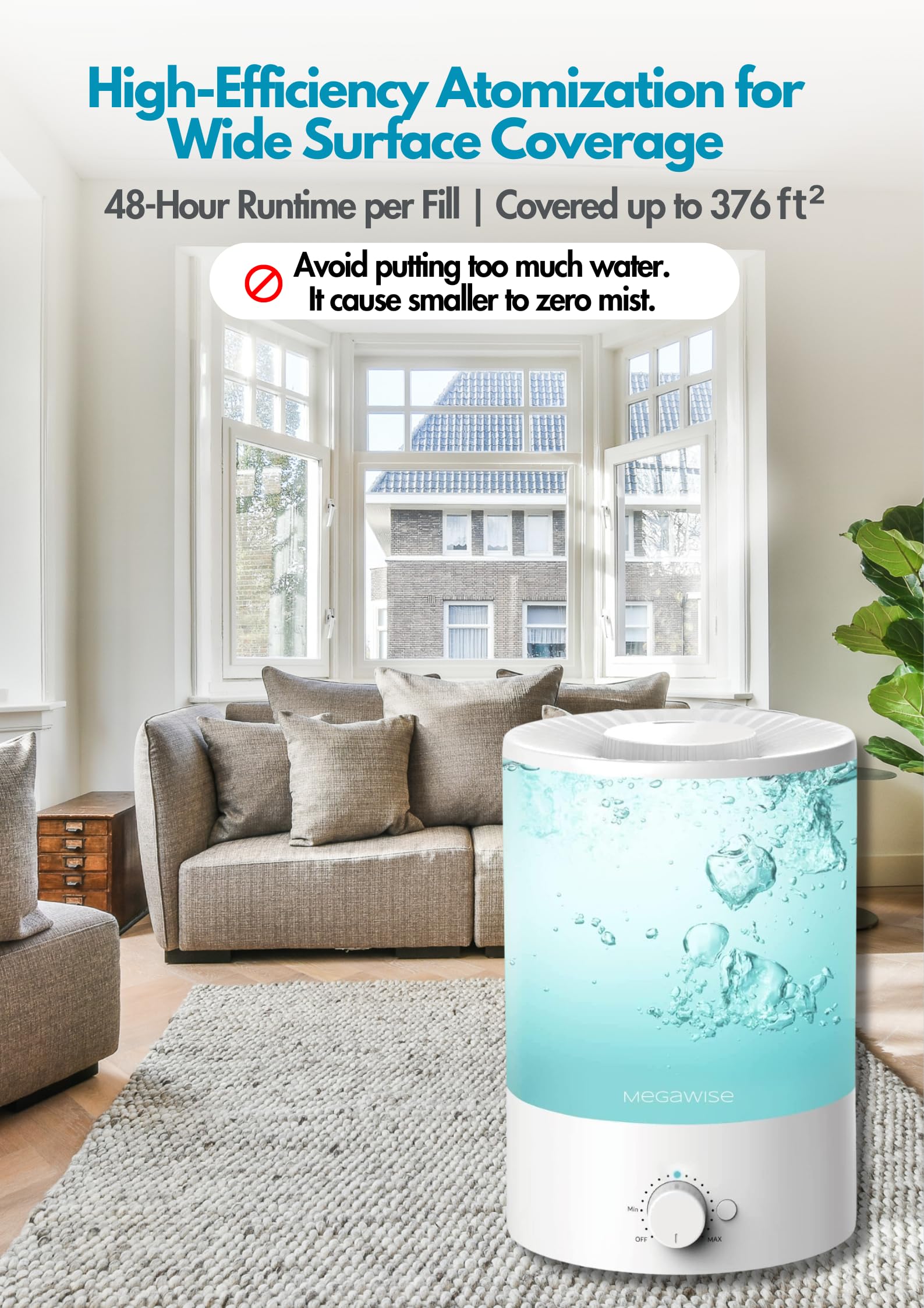 H1 Xit 2 Pack Of Mgeawise 3.5L Top Refill Large Openning Cool Mist Humidifiers For Babies, Bedroom, Nursery, Home And Office | S