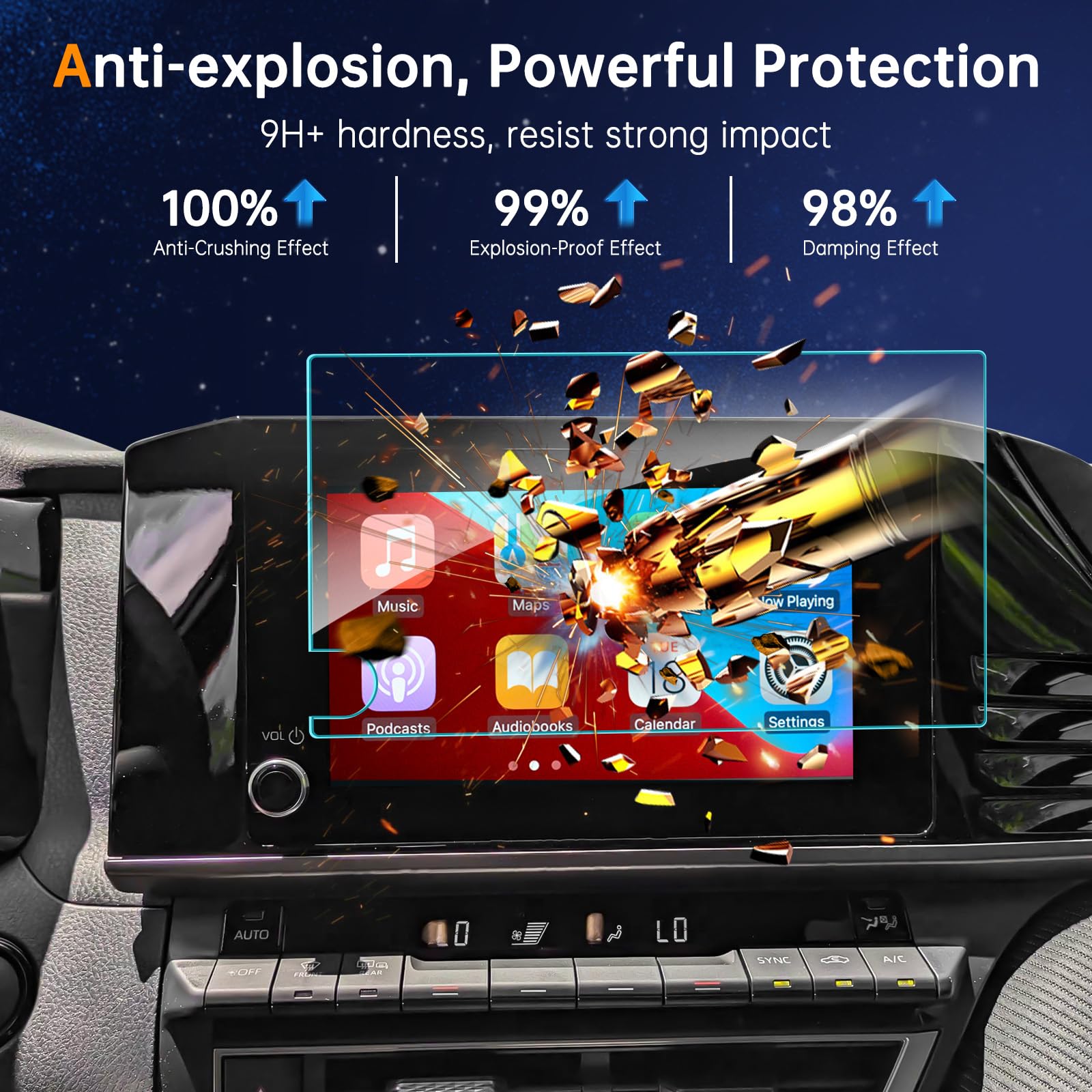 Shaohao For 2025 Toyota Camry Screen Protector Compatible With 2025 Toyota Camry Accessories 2025 Camry (Le, Se) 8 Inch Touchscreen Tempered Glass Hd Clarity 2025 Camry Navigation Display Screen Cover