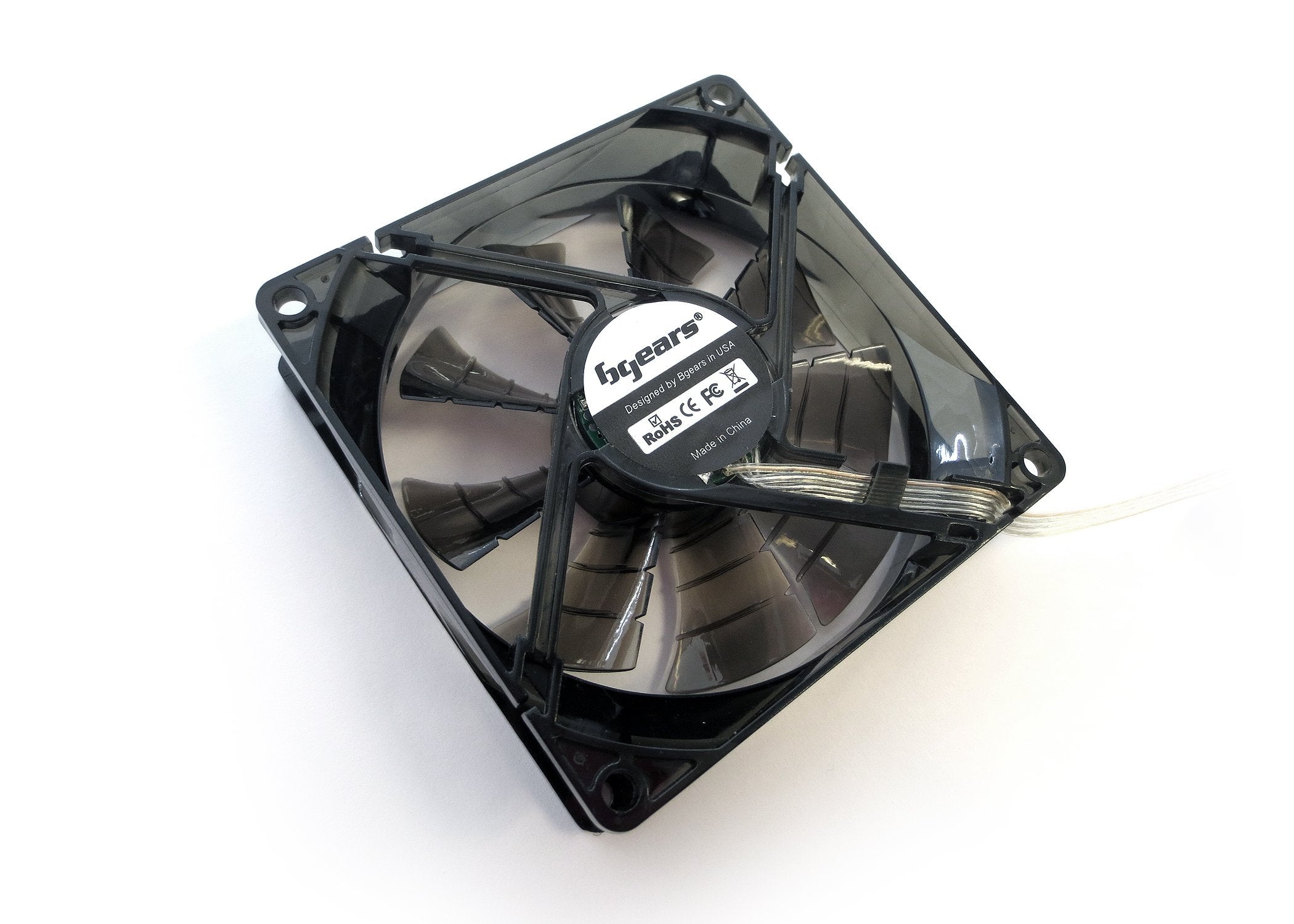 Bgears 90 Mm 2 Ball Bearing High Speed High Performance Fan, Translucent Black (B Pwm 90 Black 2Ball)