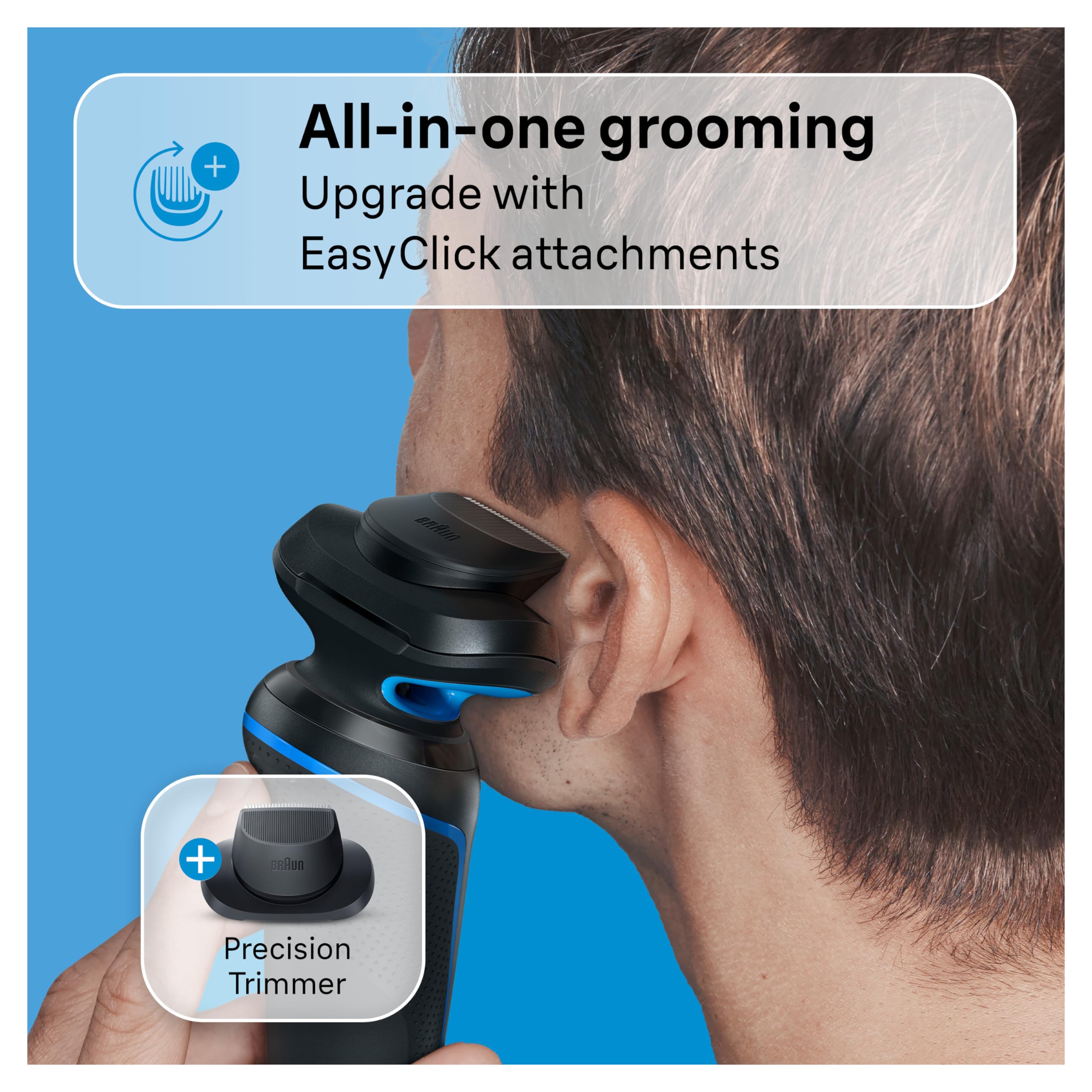 Braun Electric Shaver For Men, Series 5 5118S, Wet & Dry Shave, Turbo Shaving Mode, Foil Shaver, Engineered In Germany, With Pre