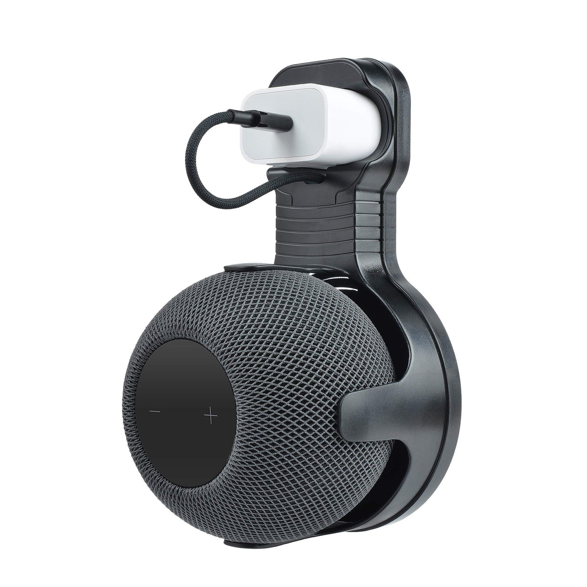 Petimeti Wall Mount Holder For Homepod Mini, Space Saving, Cord Management And Easily Moved Accessories For Homepod Mini(Black,1 Pack)