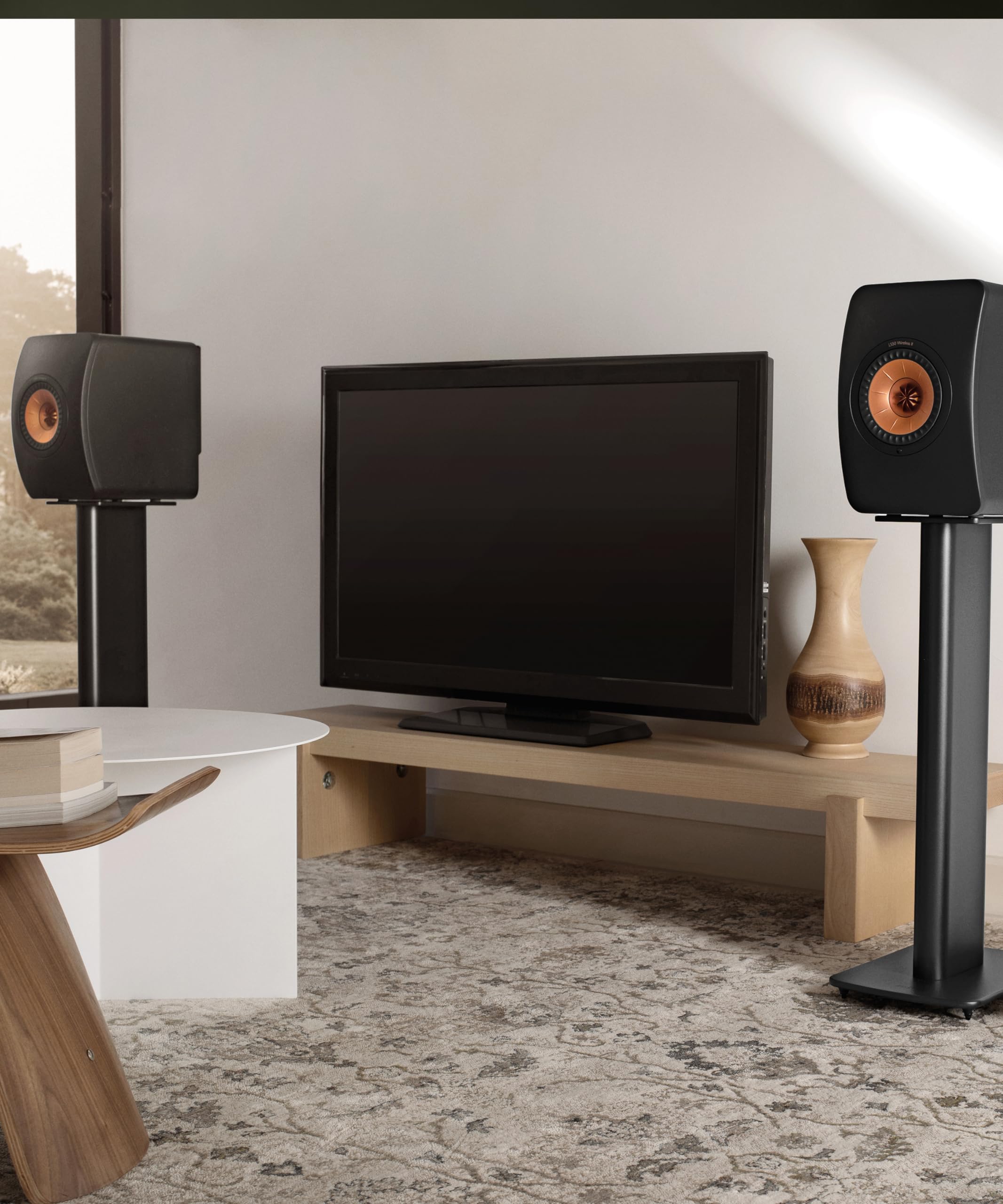 Kef Ls50 Wireless Ii Powered Bookshelf Speakers   Pair (Carbon Black)