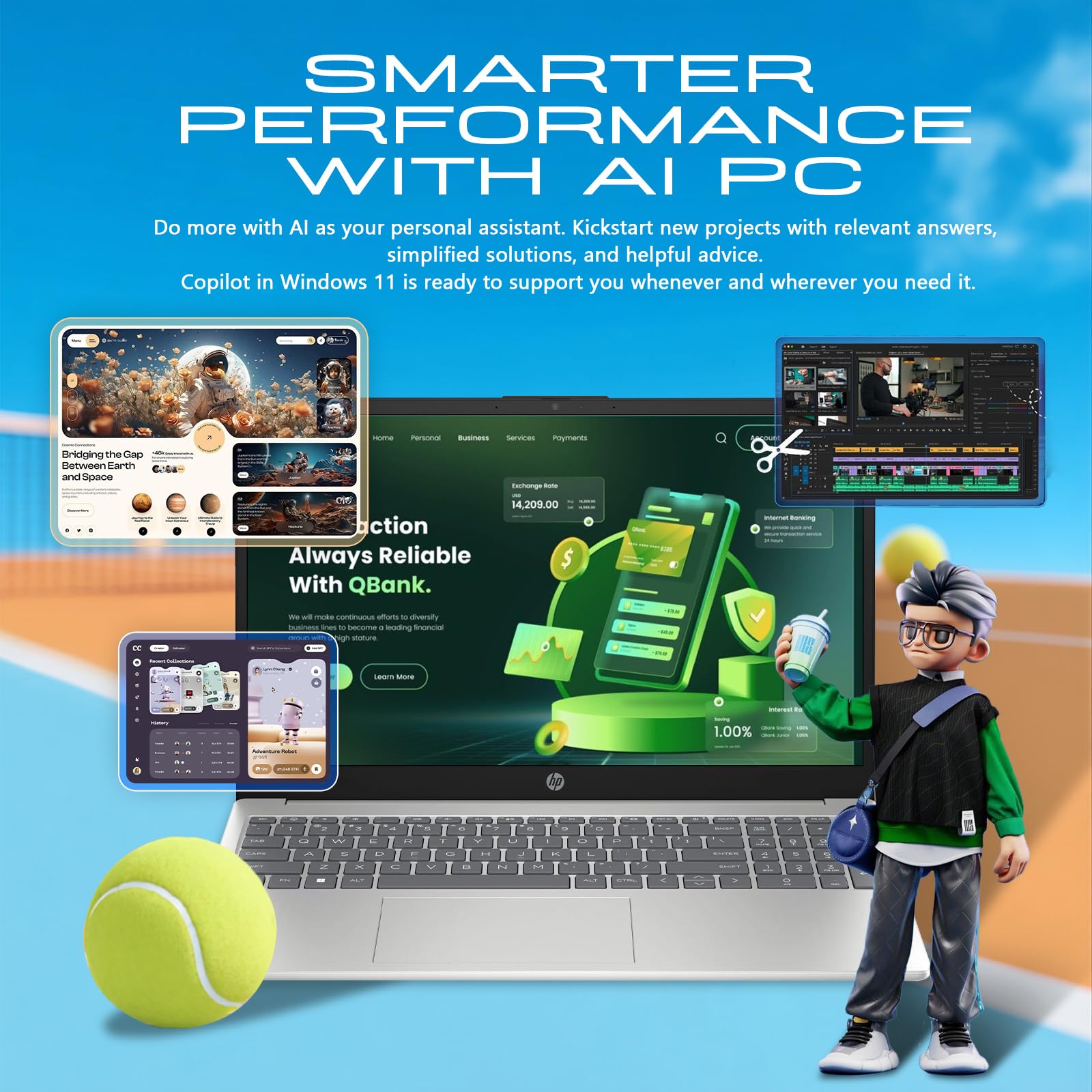 Hp 15.6 Touchscreen Laptop Computer For Business & Student, W/Office Lifetime, Intel 13Th Gen Core I3(Up To 4.5Ghz), Hd Touch Di