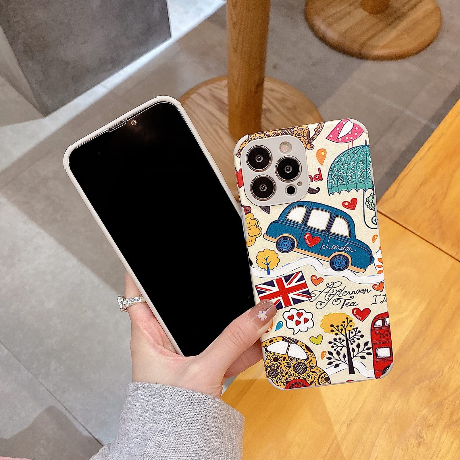 Yonds Queen iPhone Xs Max Phone Case Cartoon London Design Soft Silicone Shockproof Protective