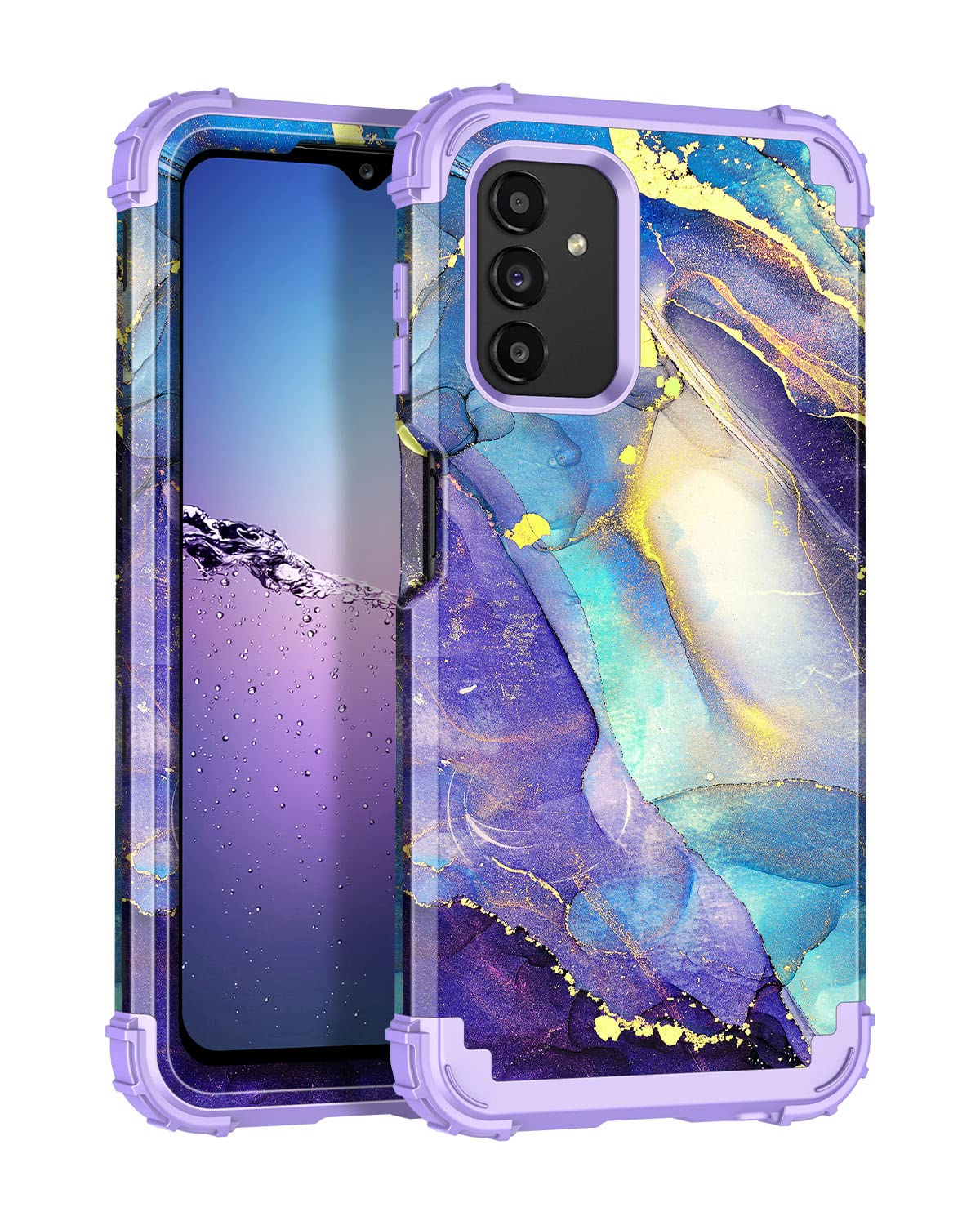Rancase For Galaxy A13 5G Case,Three Layer Heavy Duty Shockproof Protection Hard Plastic Bumper +Soft Silicone Rubber Protective