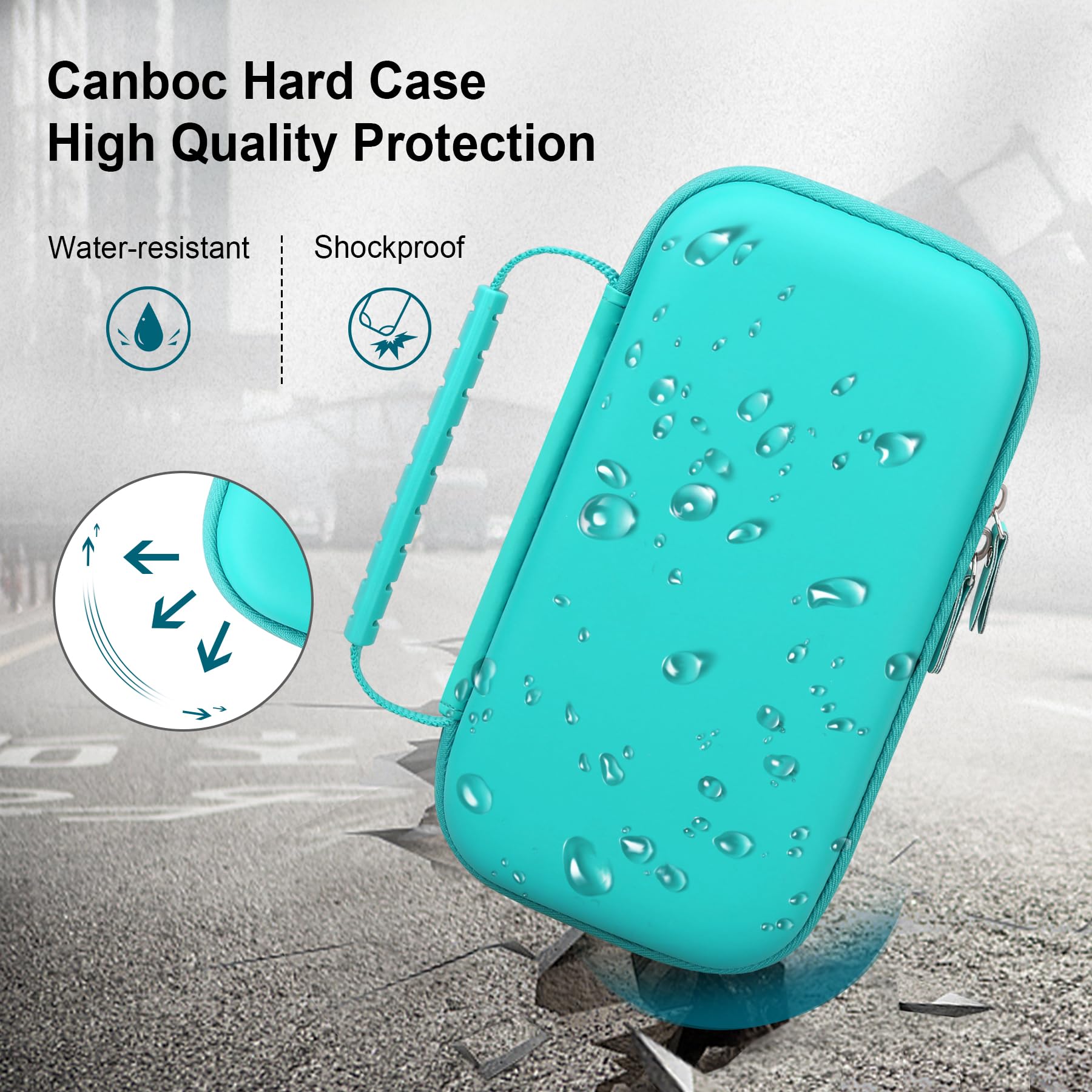 Canboc Travel Carrying Case For Ceptics Universal Travel Adapter Kit, World Travel Adapter Kit Storage Organizer, Zipper Mesh Ba