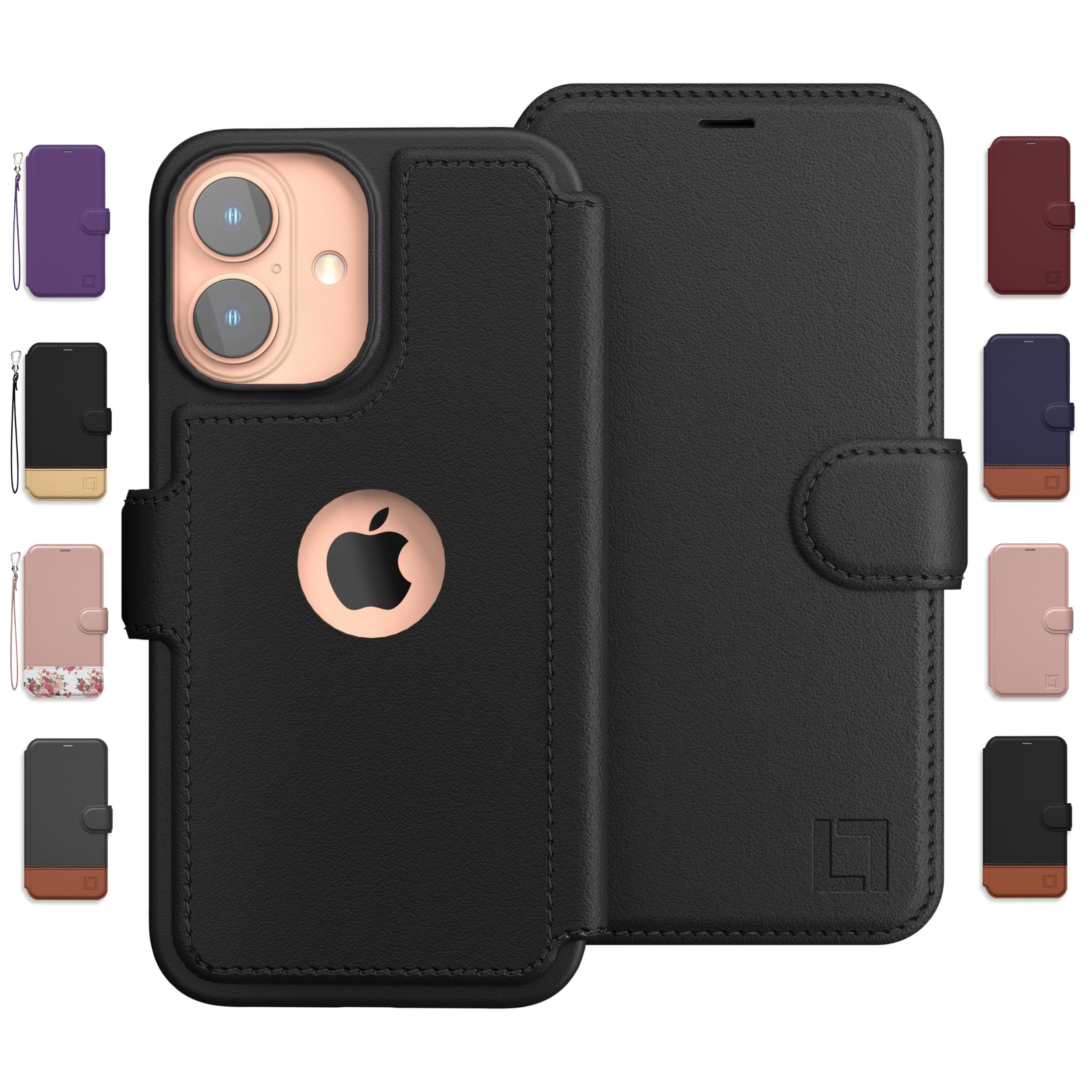 For Iphone 16 Wallet Case For Women And Men, Slim & Protective, Credit Card Holder, Shockproof Pu Leather Folio Cover Compatible