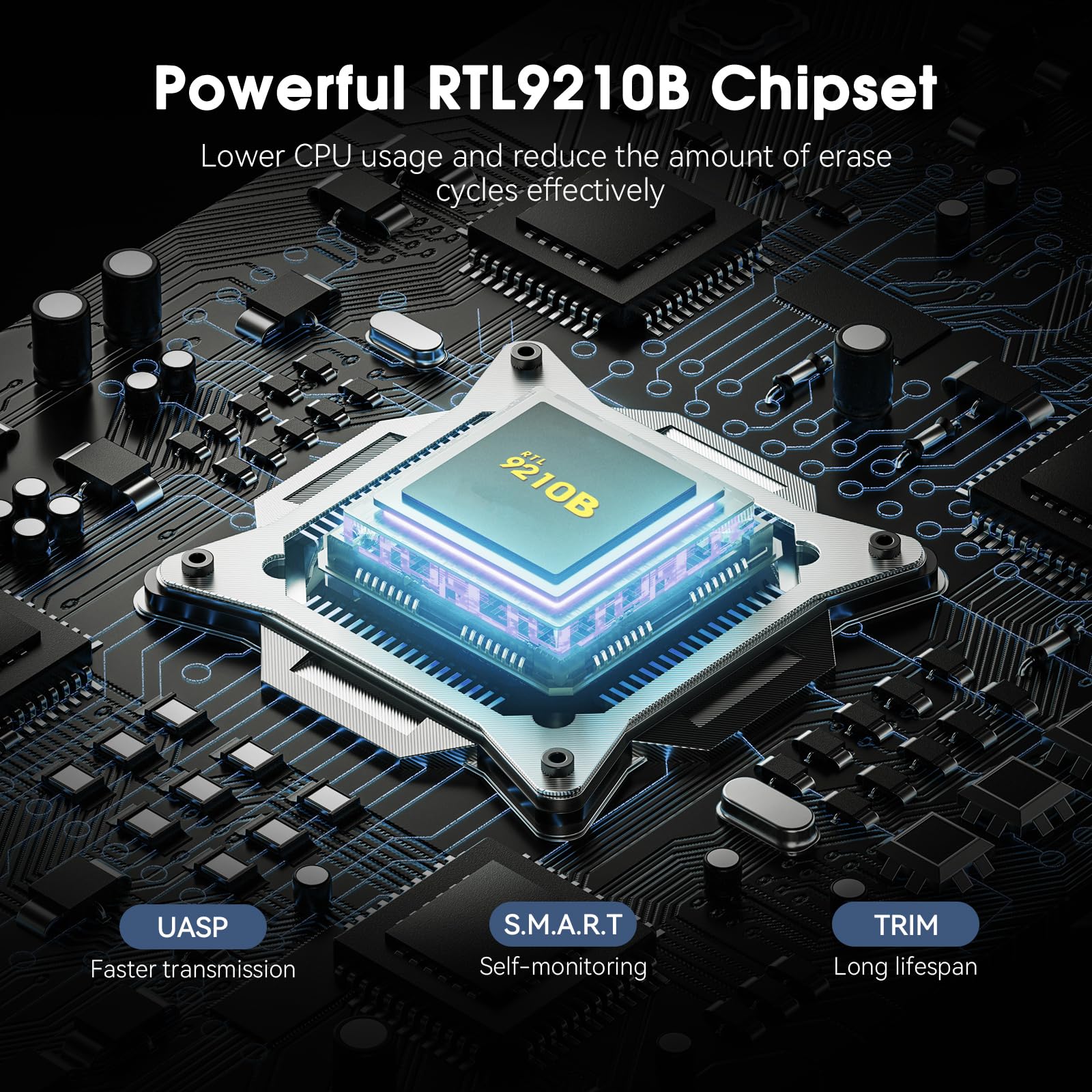 Eluteng M.2 Nvme & Sata To Usb C Docking Station Dual Protocol M.2 To Usb C Adapter 10Gbps External Ssd Enclosure For M Key, B+M