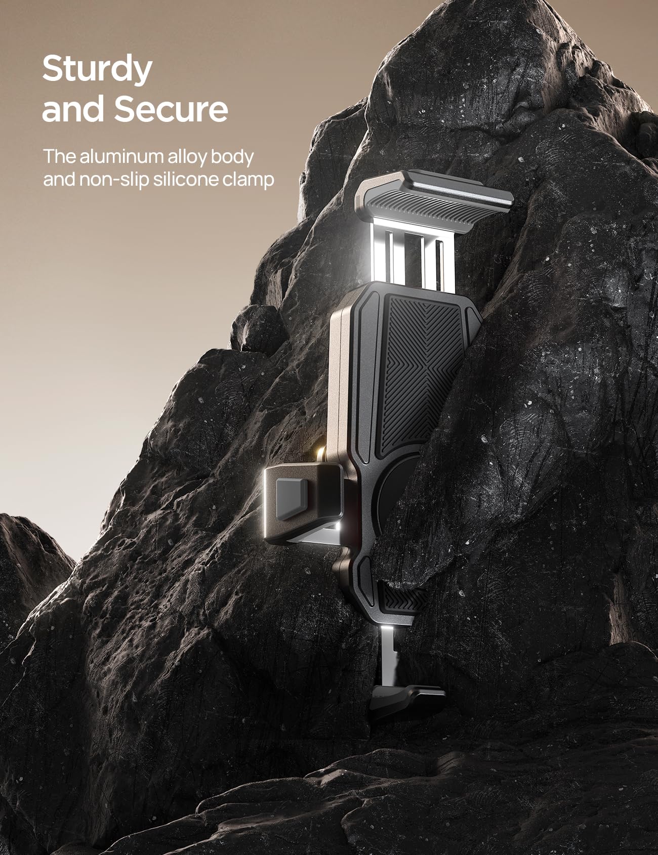 Joyroom Aluminum Alloy Motorcycle Phone Mount With Vibration Dampener, Motorcycle Phone Holder For Motorcycle Harley Bike Bicycl