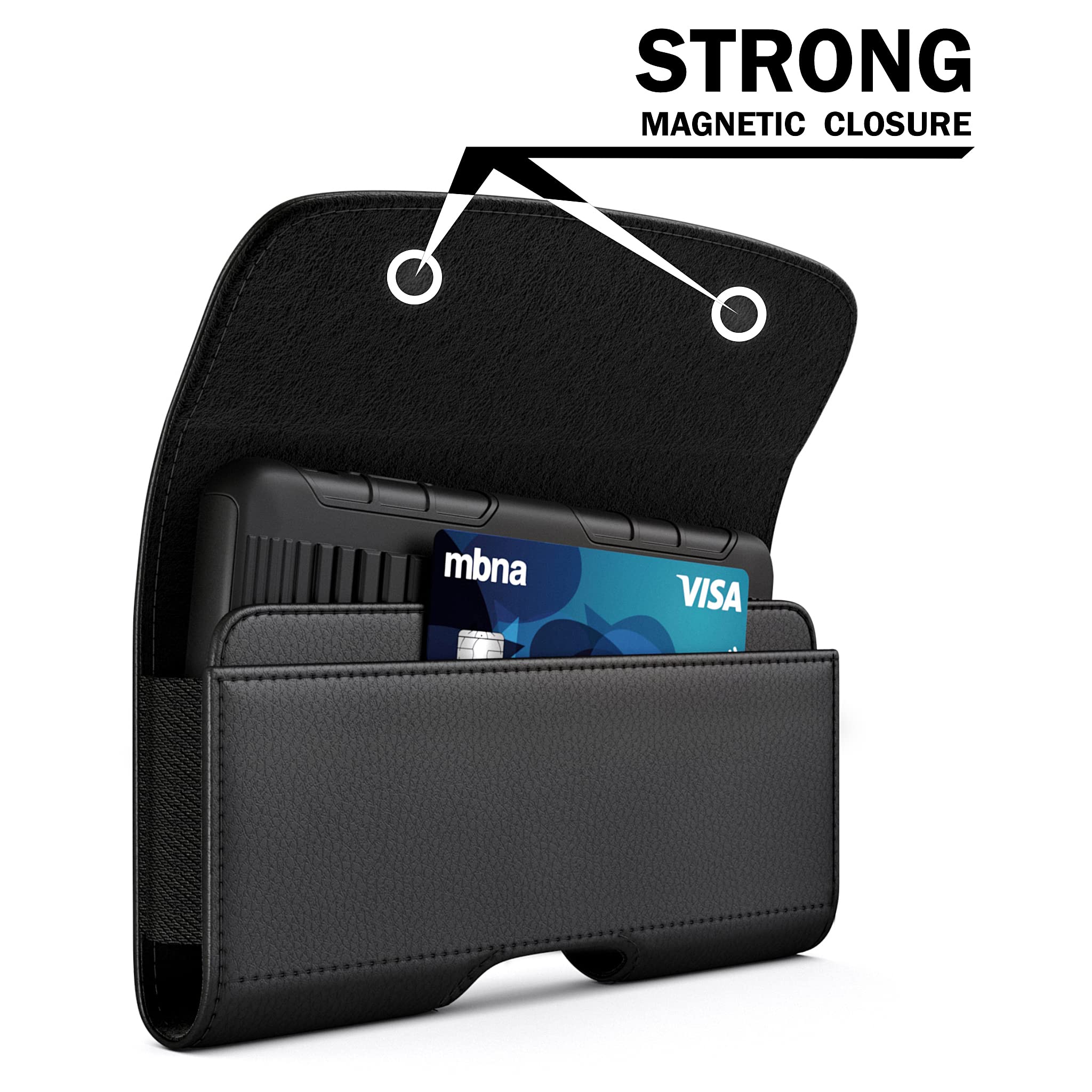 Pitau Holster For Iphone 14 Pro, 14, 13 Pro, 12 Pro, 13, 12, 11 Pro, Xs, X, Cell Phone Belt Clip Case With Id Card Holder Carryi