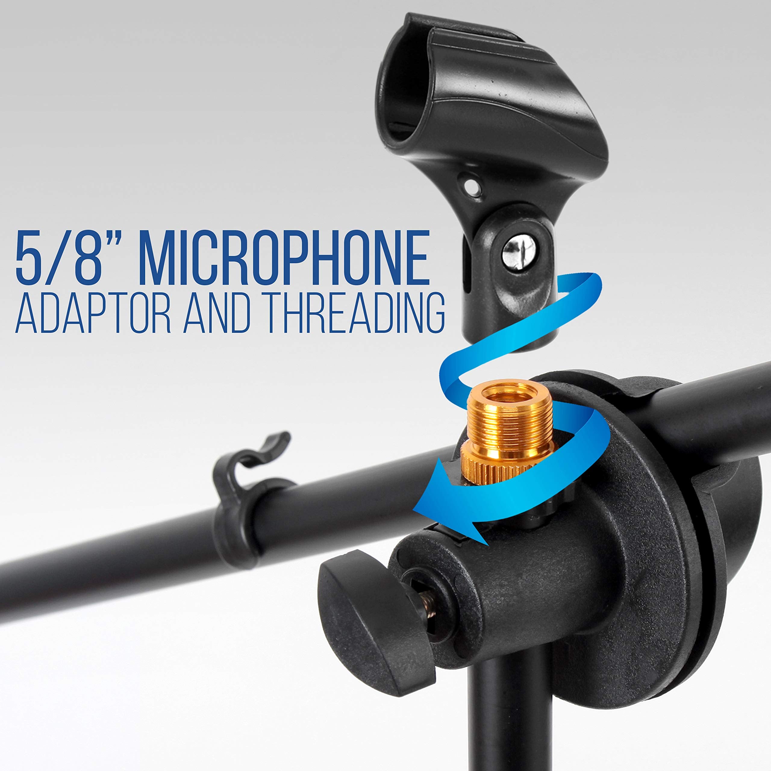 Pyle Universal Adjustable Tripod Microphone Stand   Pair Of Heavy Duty Lightweight Professional Compact Extendable Stage Studio