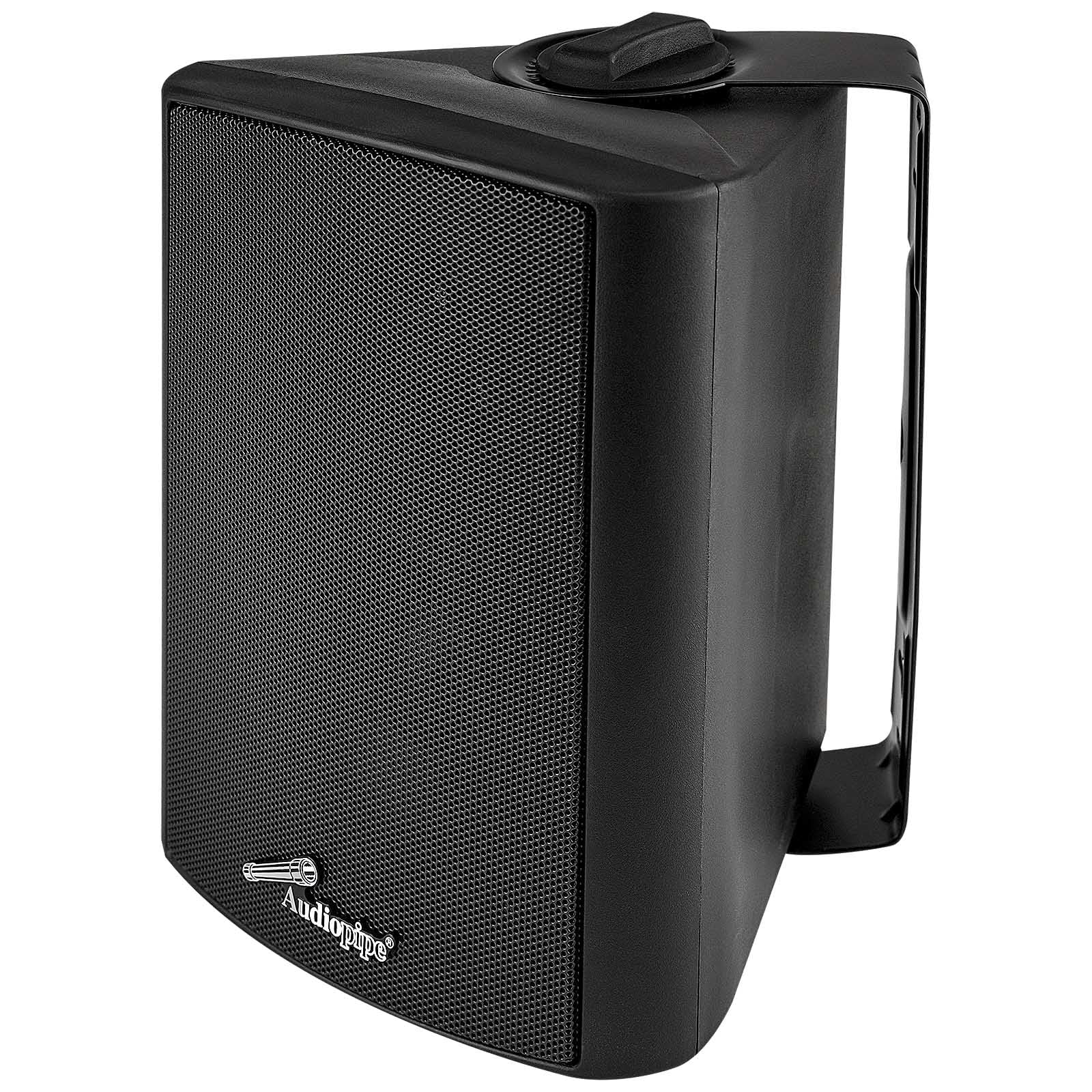Audiopipe 4    2 Way Indoor/Outdoor Weatherproof Loudspeaker (Odp 423Bk), Black, Monitor Speaker, 2 Way, 60 Watts, 8 Ohms, Long