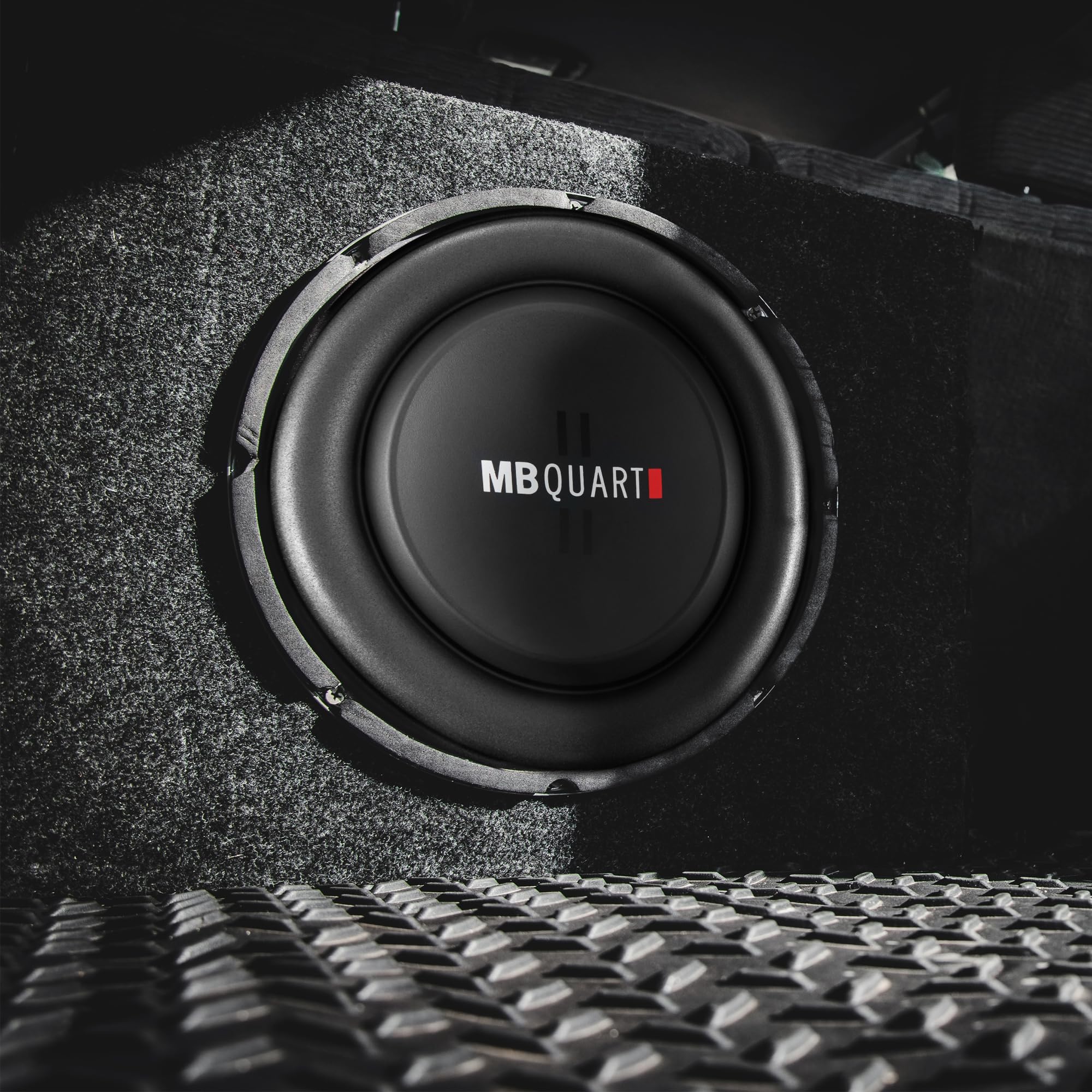 Mb Quart Ds1 204 Discus Shallow Mount Subwoofer (Black)   8 Inch Subwoofer, 400 Watt, Car Audio, 2 Inch Voice Coils, Uv Rubber S