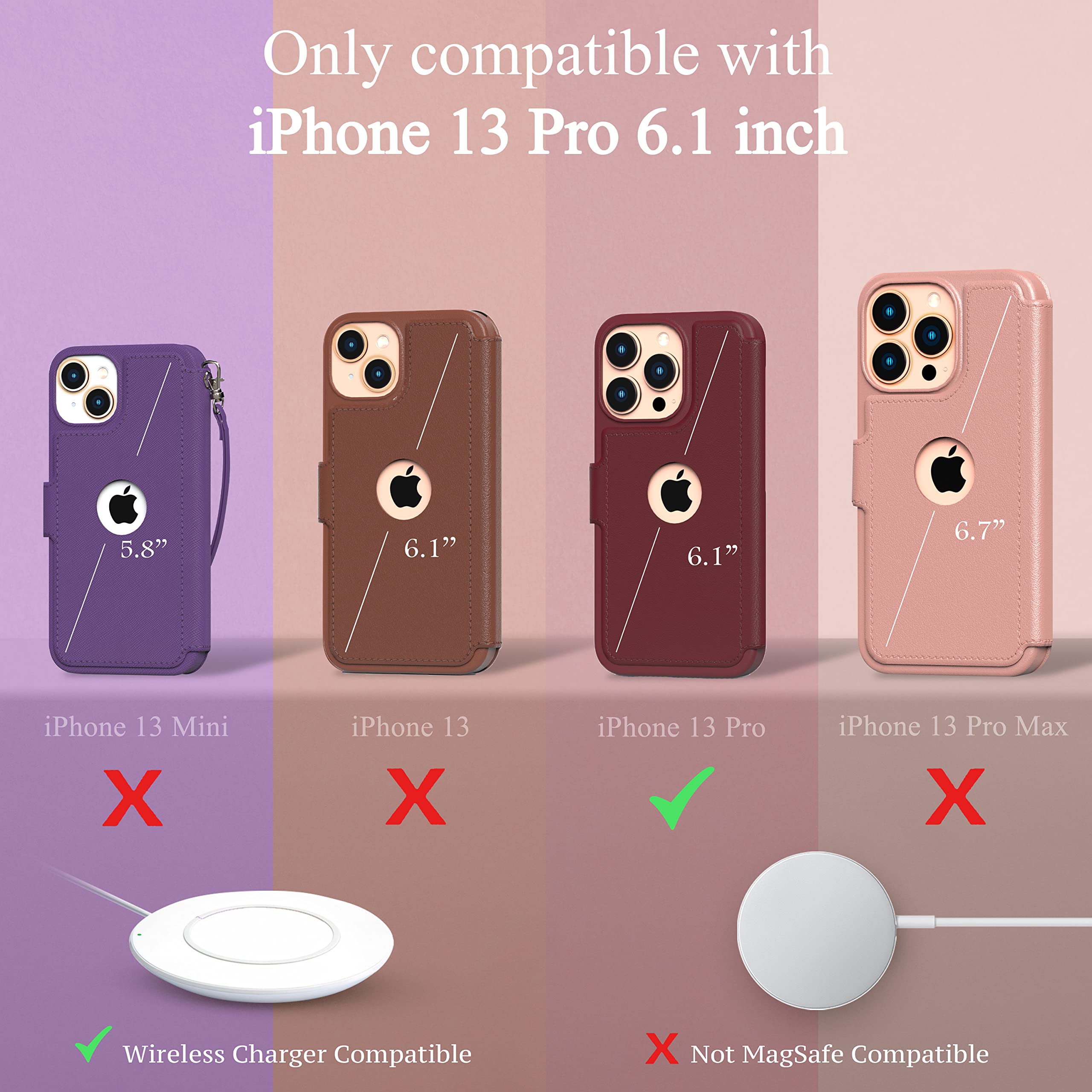 Lupa Legacy Iphone 13 Pro Wallet Case   Case With Card Holder   [Slim + Durable] For Women And Men   Iphone 13 Pro Flip Cell Pho