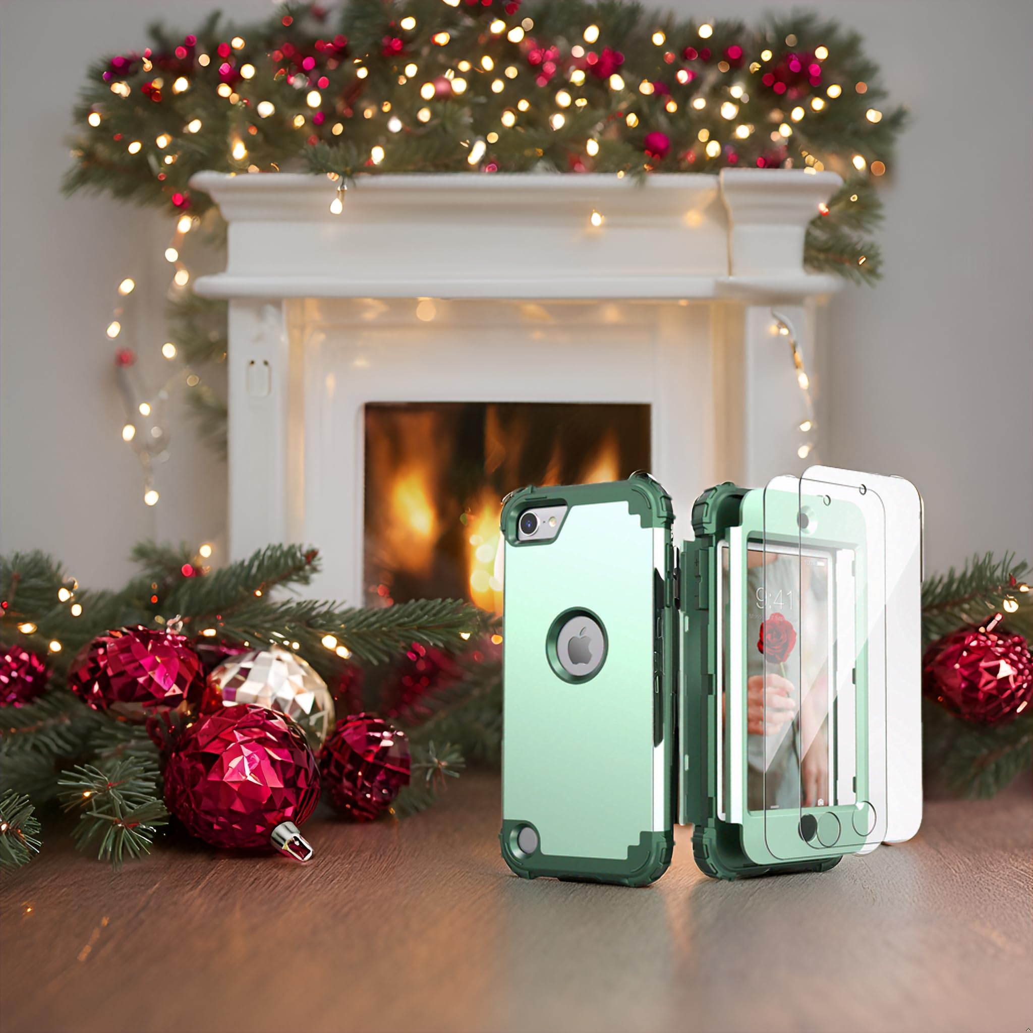 Idweel For Ipod Touch 7Th Generation Case With 2 Screen Protectors, Hybrid 3 In 1 Shockproof Slim Heavy Duty Hard Pc Cover Soft