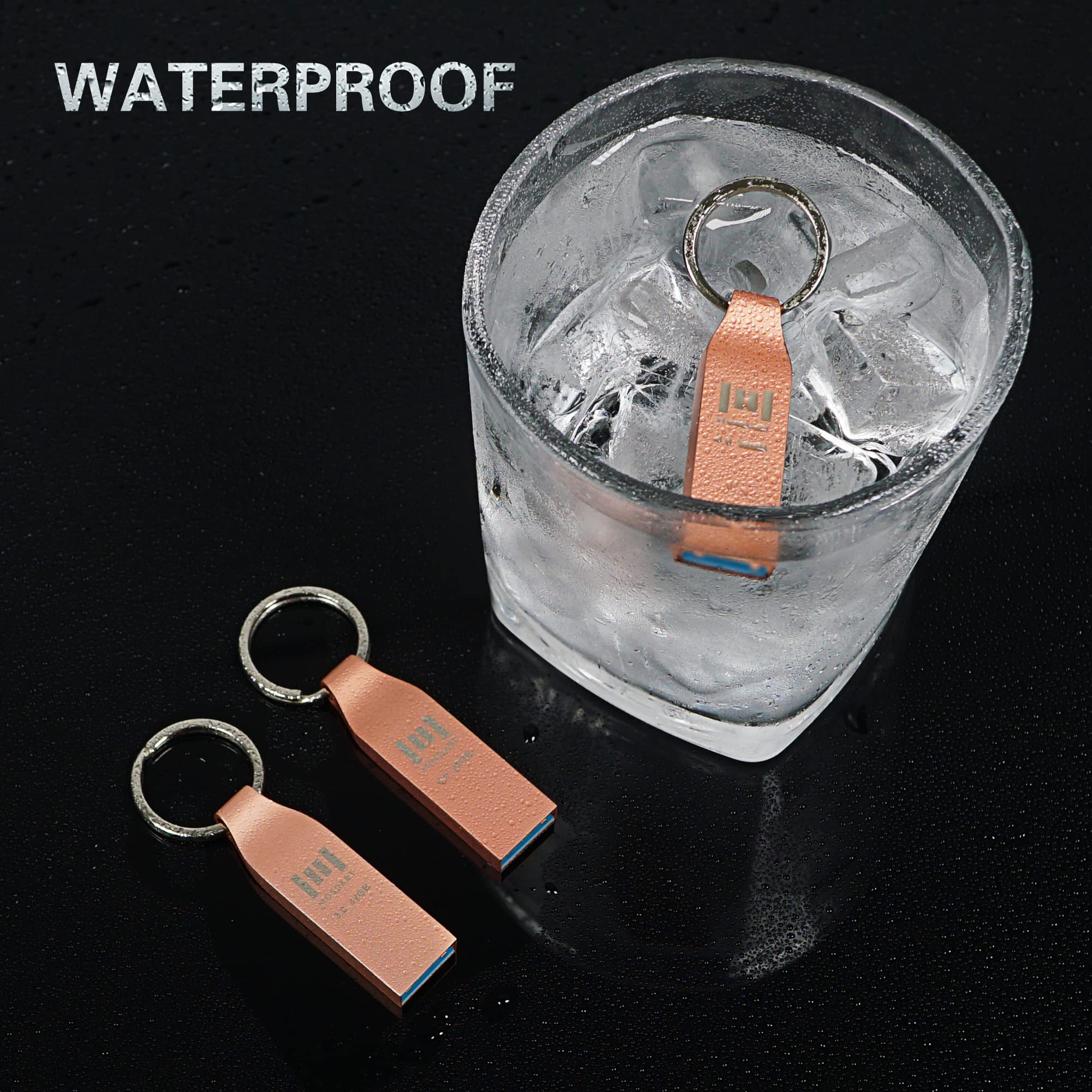 Mosdart Usb 3.0 Flash Drive 64Gb Metal Keychain Zip Drive Up To 90Mb/S Fast Speed Thumb Drive, 64 Gb Waterproof Usb3.0 Jump Driv