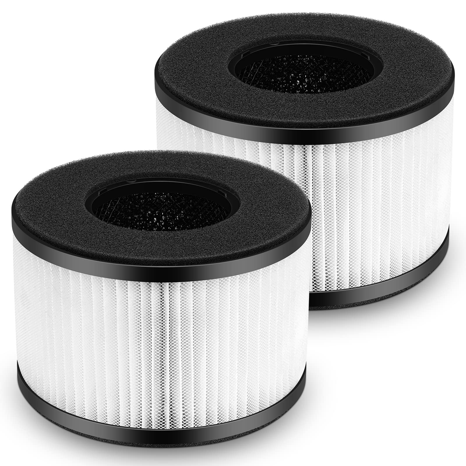 2 Pack Bs 03 True Hepa Replacement Filter For Partu And Slevoo Bs 03 Hepa Air Purifier Part U & Part X, 3 In 1 Filtration System