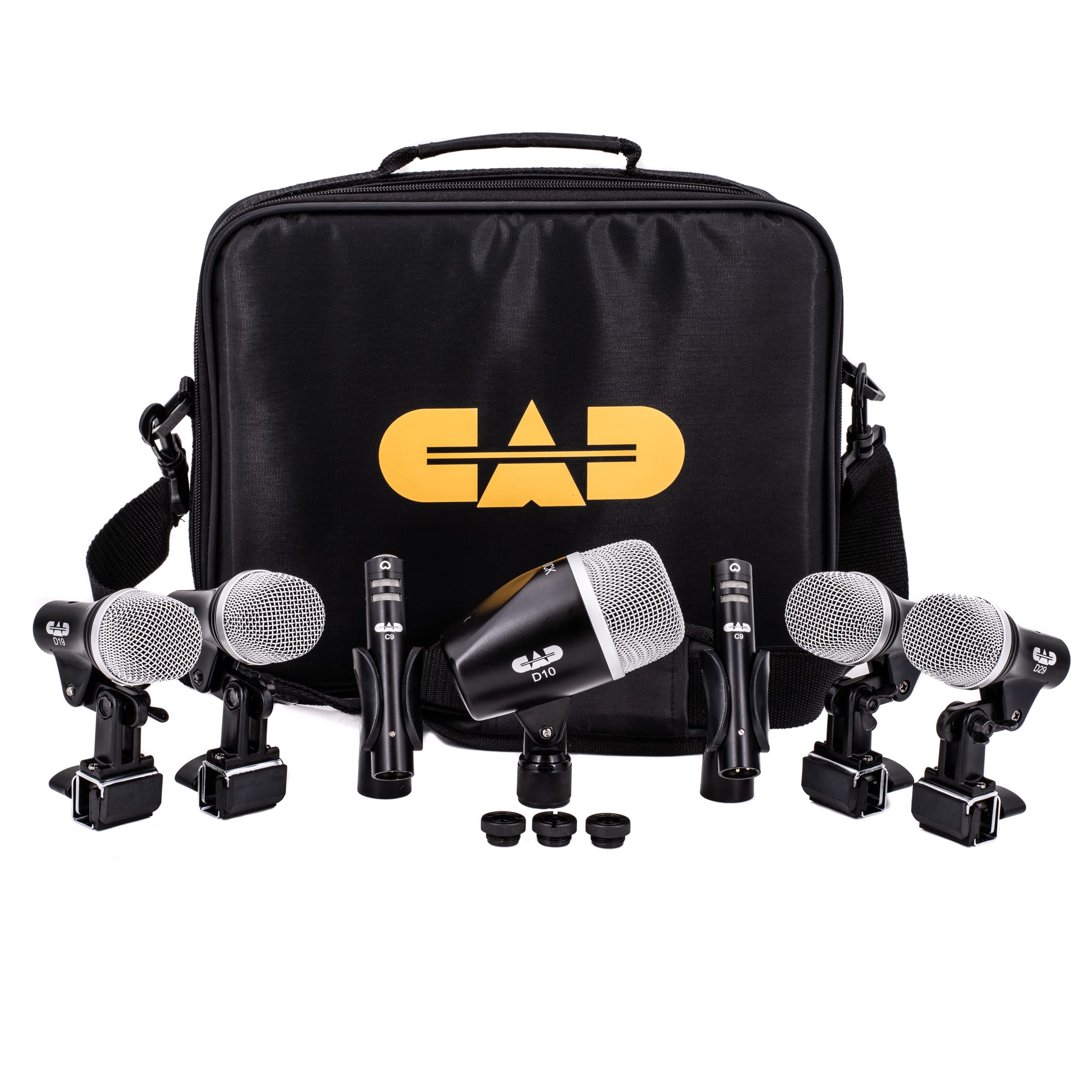 Cad Audio Stage7 7 Piece Drum Mic Pack   Includes Kick Mic, Snare Mic, 3 Tom Mics And 2 Overhead Condenser Mics, Black