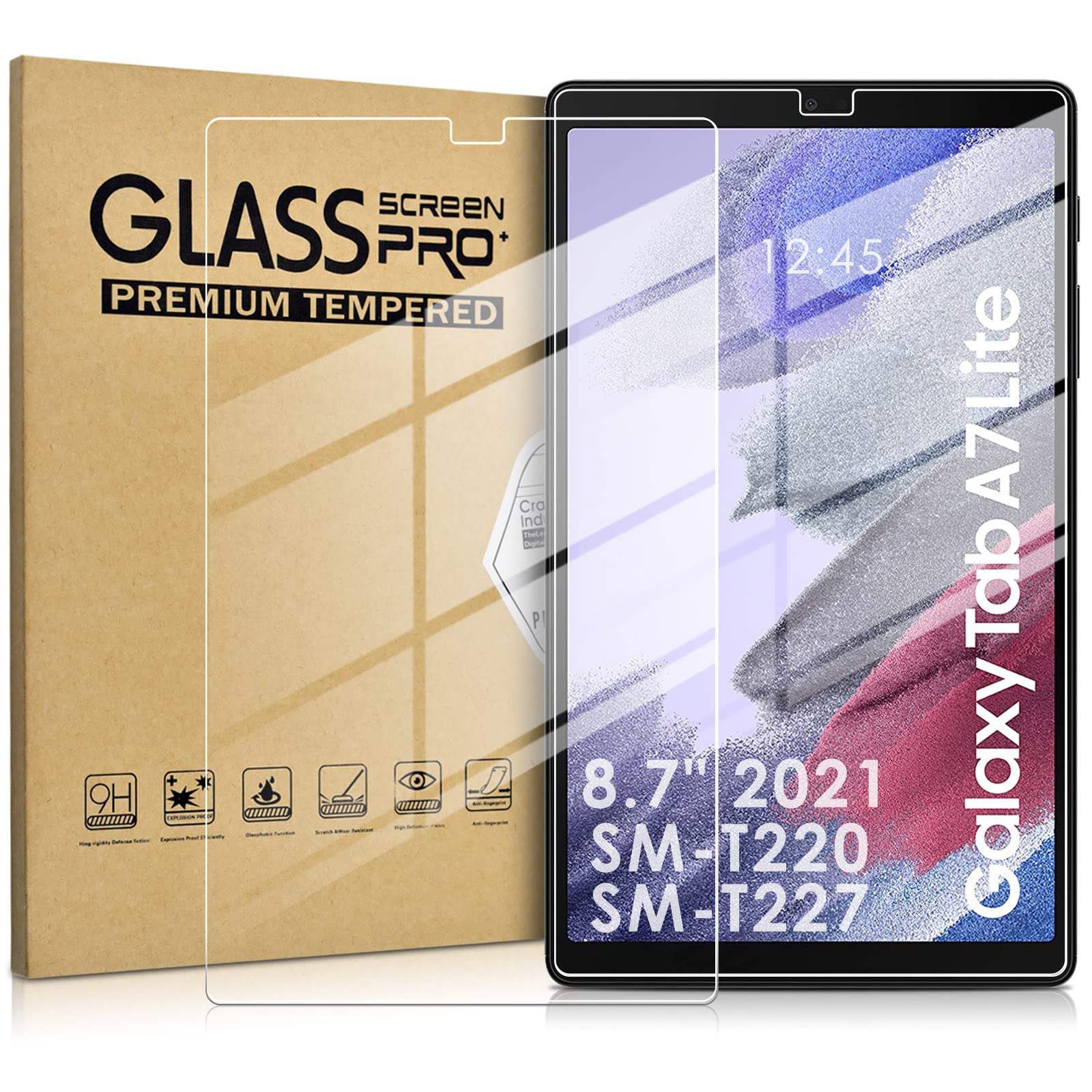 ?2 Pack?Detuosi Screen Protector For Samsung Galaxy Tab A7 Lite 8.7'' 2021 (Sm T220/T227U/T225),Ultra Clear/Case Friendly/Touch 