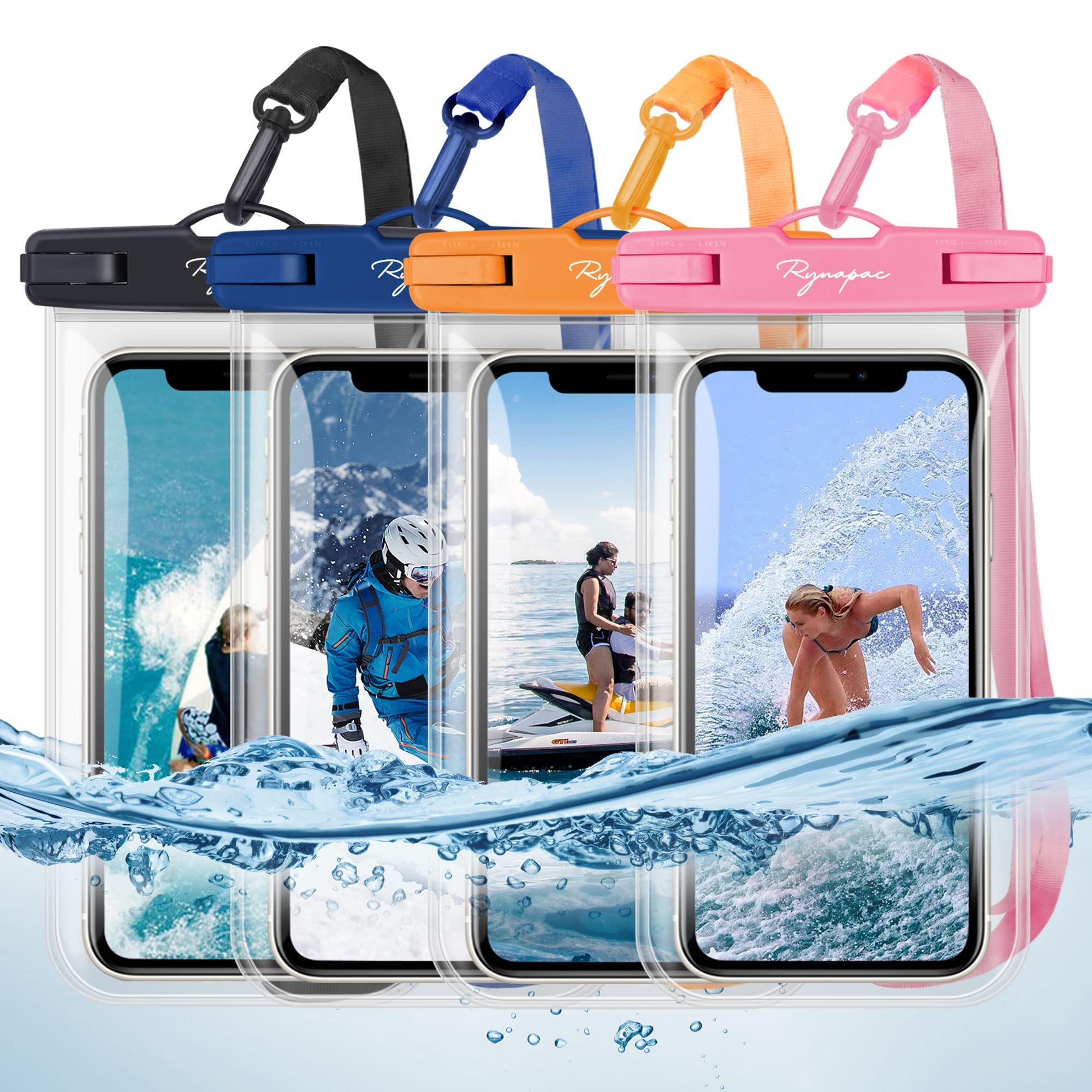 Universal Waterproof Phone Pouch Bag   4Pack, Waterproof Case Compatible With Iphone 14 Pro Max/13/12/11/Xr/X/Se/8/7, Galaxy S22