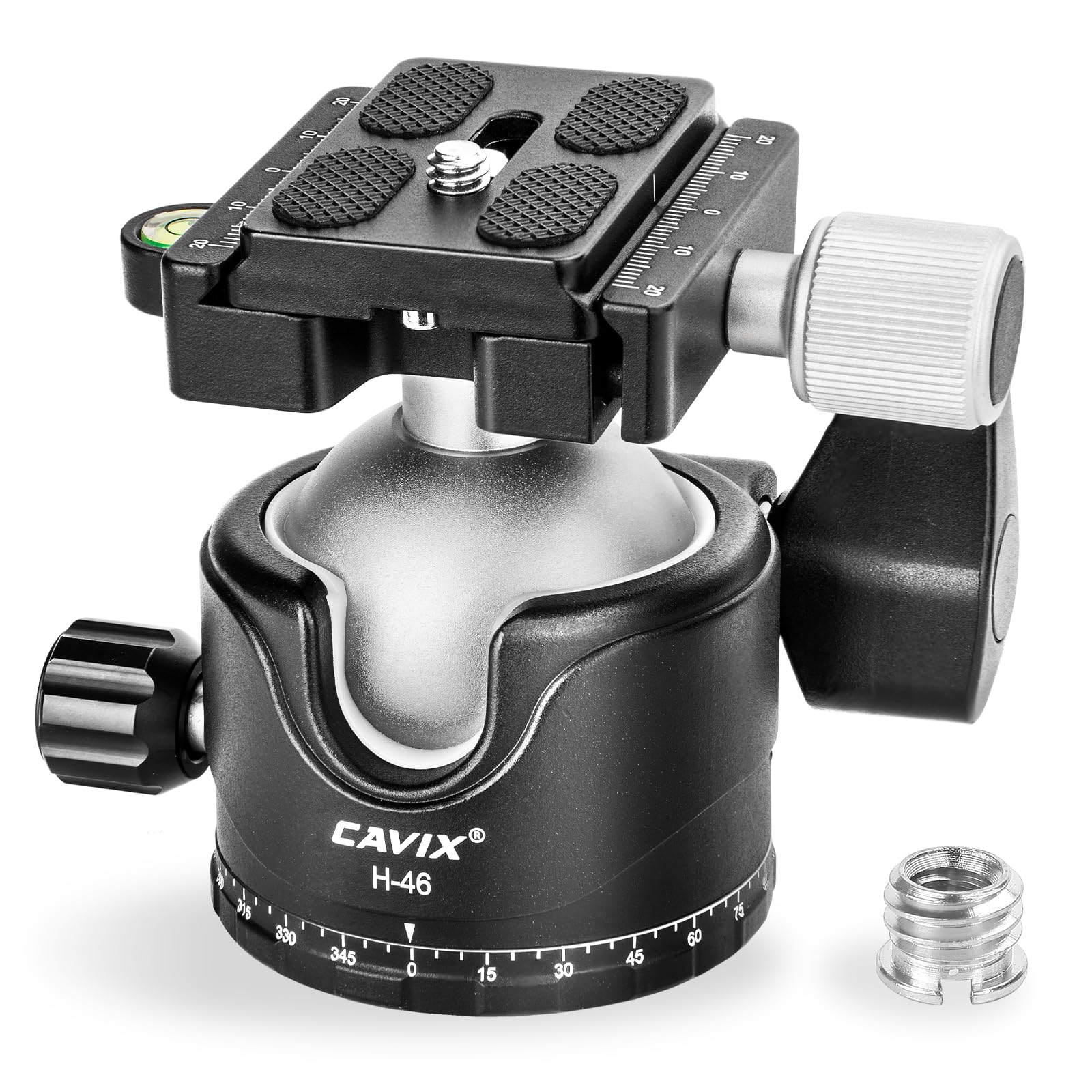 Cavix Tripod Ball Head With 1/4'' Arca Swiss Quick Release Plate Aluminium Tripod Ball Head Mount Large Ball