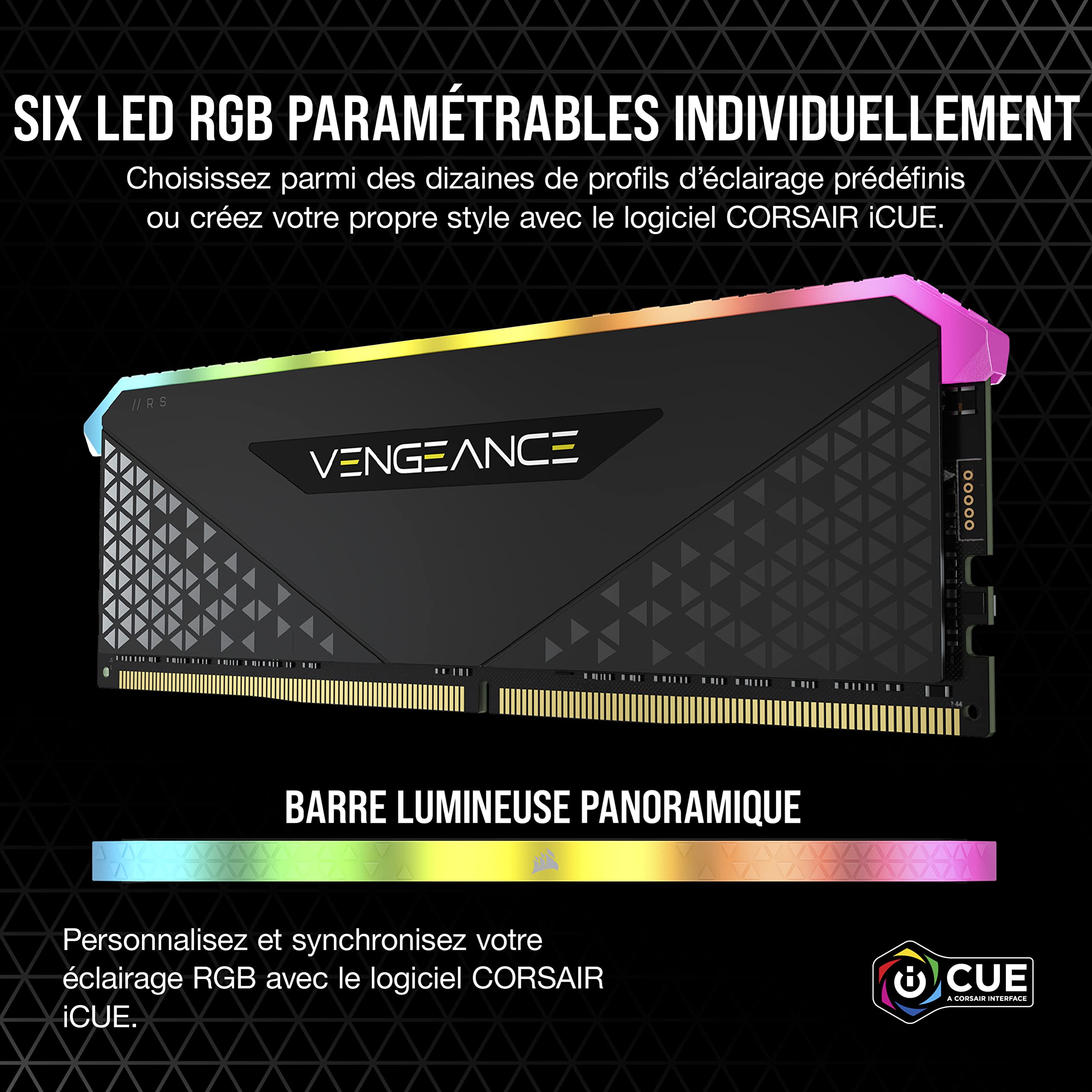 Corsair Vengeance Rgb Rs 16Gb (2X8Gb) Ddr4 3600 (Pc4-28800) C18 Desktop Memory