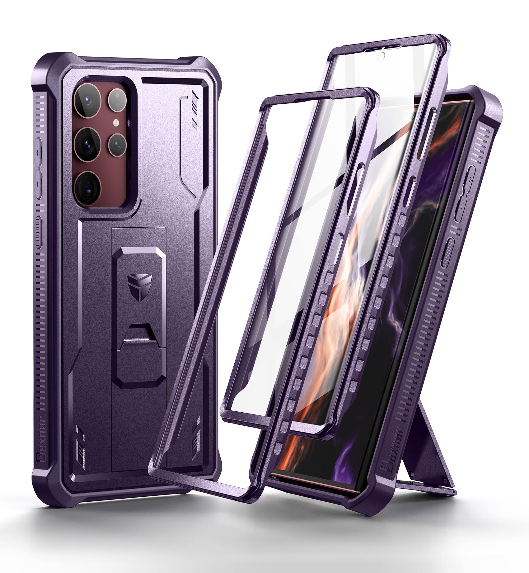Dexnor Full Body Case For Galaxy S22 Ultra 5G/6.8 Inches, [Extra Front Frame] Heavy Duty Military Grade Protection Built In Scre