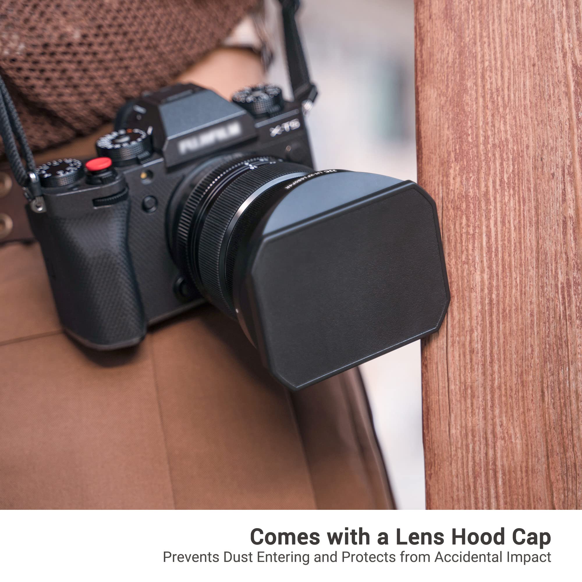 Jjc Metal Square Bayonet Lens Hood Shade For Fuji Fujifilm Fujinon Xf 16 80Mm F/4 R Ois Wr Lens On Fujifilm X T5 Xt5 X T4 Xt4 X