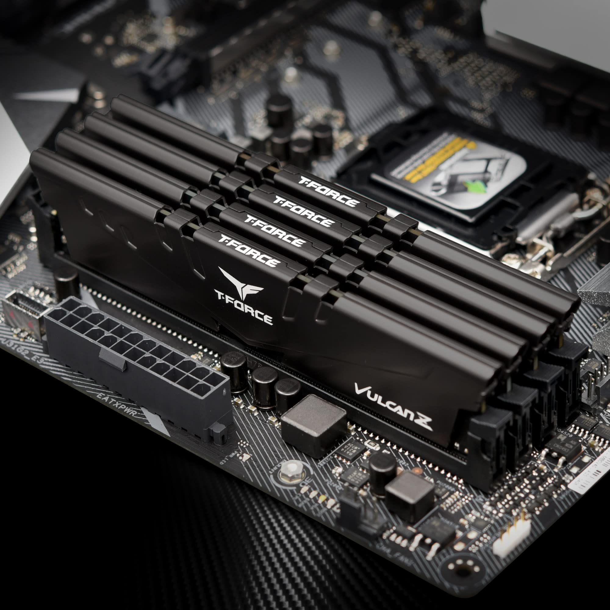 Teamgroup T Force Vulcan Z Ddr4 16Gb Kit (2X8Gb) 3600Mhz (Pc4 28800) Cl18 Desktop Memory Module Ram Black Tlzbd416G3600Hc18Jdc01