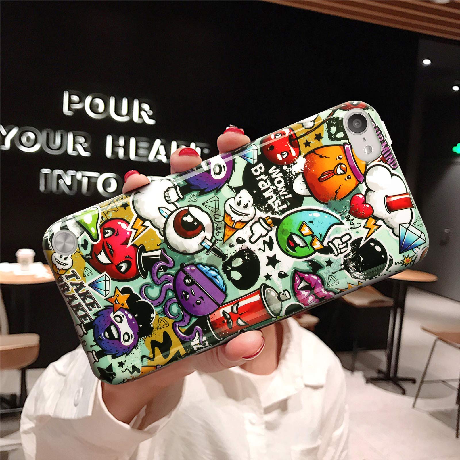 Ipod Touch 7Th Generation Case With 2 Screen Protectors, Idwell Slim Anti Scratch Flexible Soft Tpu Bumper Protective Case For I