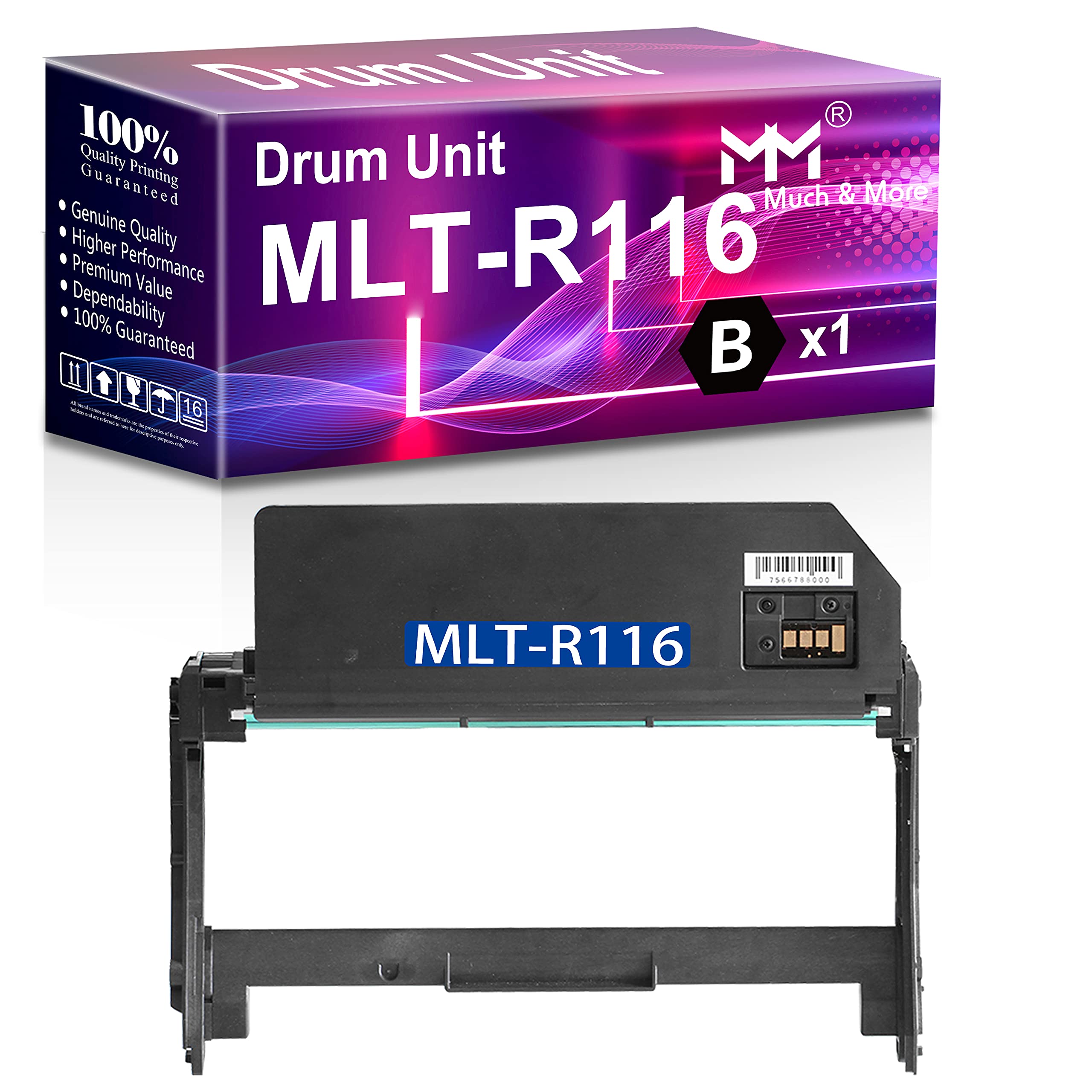 Mm Much & More Compatible Drum Unit Replacement For Samsung Mlt R116 R116 To Use With Xpress M2625 M2875Fw M2625D M2825Dw M2835D