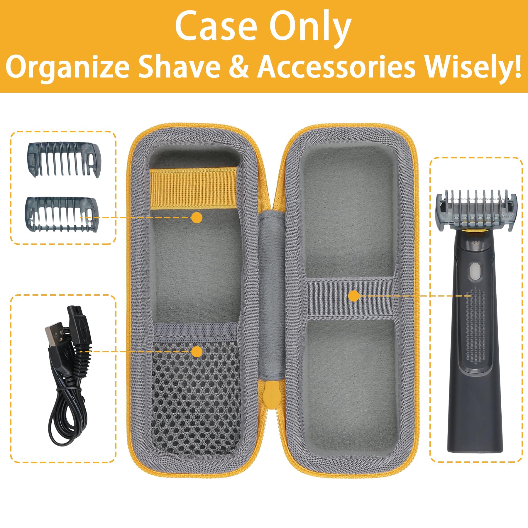Aenllosi Hard Case Compatible With Microtouch Solo Titanium, Microtouch Beard & Body Razor Organizer (Case Only)