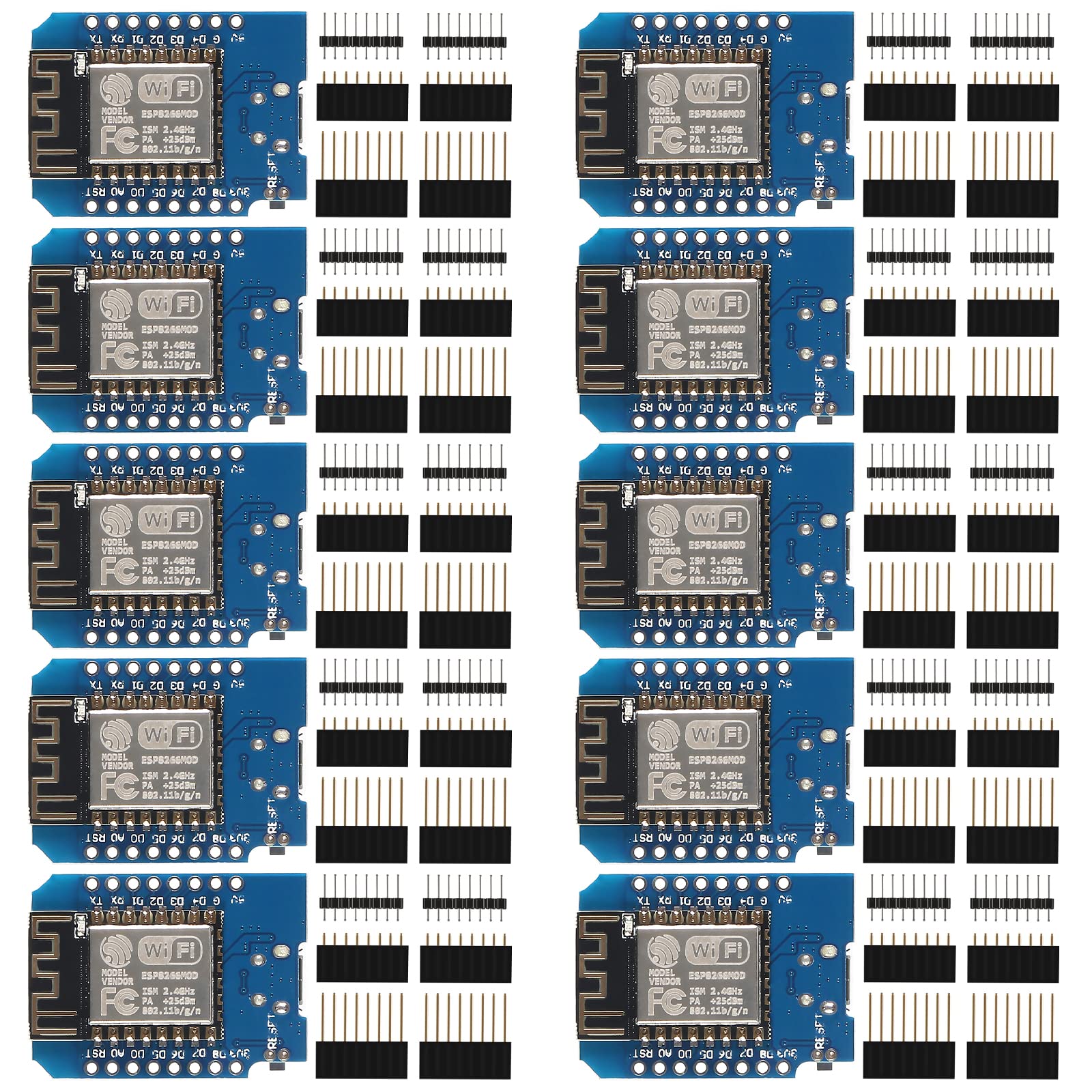 Coliao 10Pcs Esp8266 Esp 12F Nodemcu Lua Mini Wireless D1 Module Nodemcu Lua 4M Bytes Wlan Wifi Internet Development Board Compa