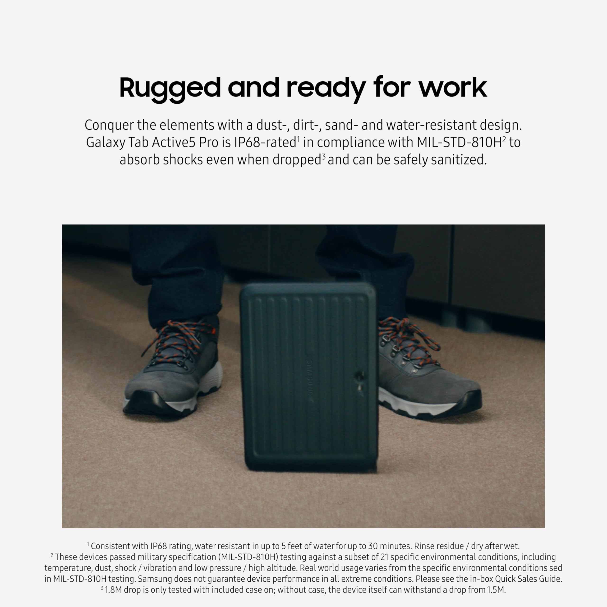 Samsung Galaxy Tab Active5 Pro 10.1    8+256Gb 5G Work Tablet, 5G Unlocked, Rugged Design, Sensitive Touchscreen, Long Battery L