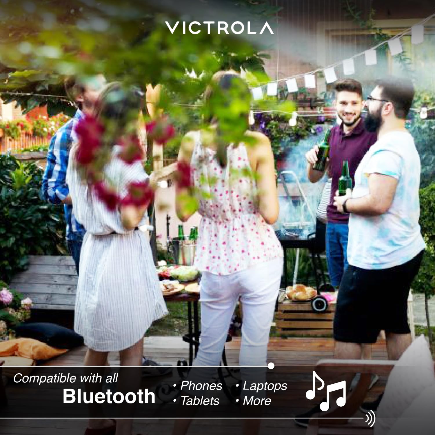 Victrola Outdoor Rock Speaker Pair   Wireless Bluetooth Speakers For Garden, Patio, Waterproof Design, Built For All Seasons, Re
