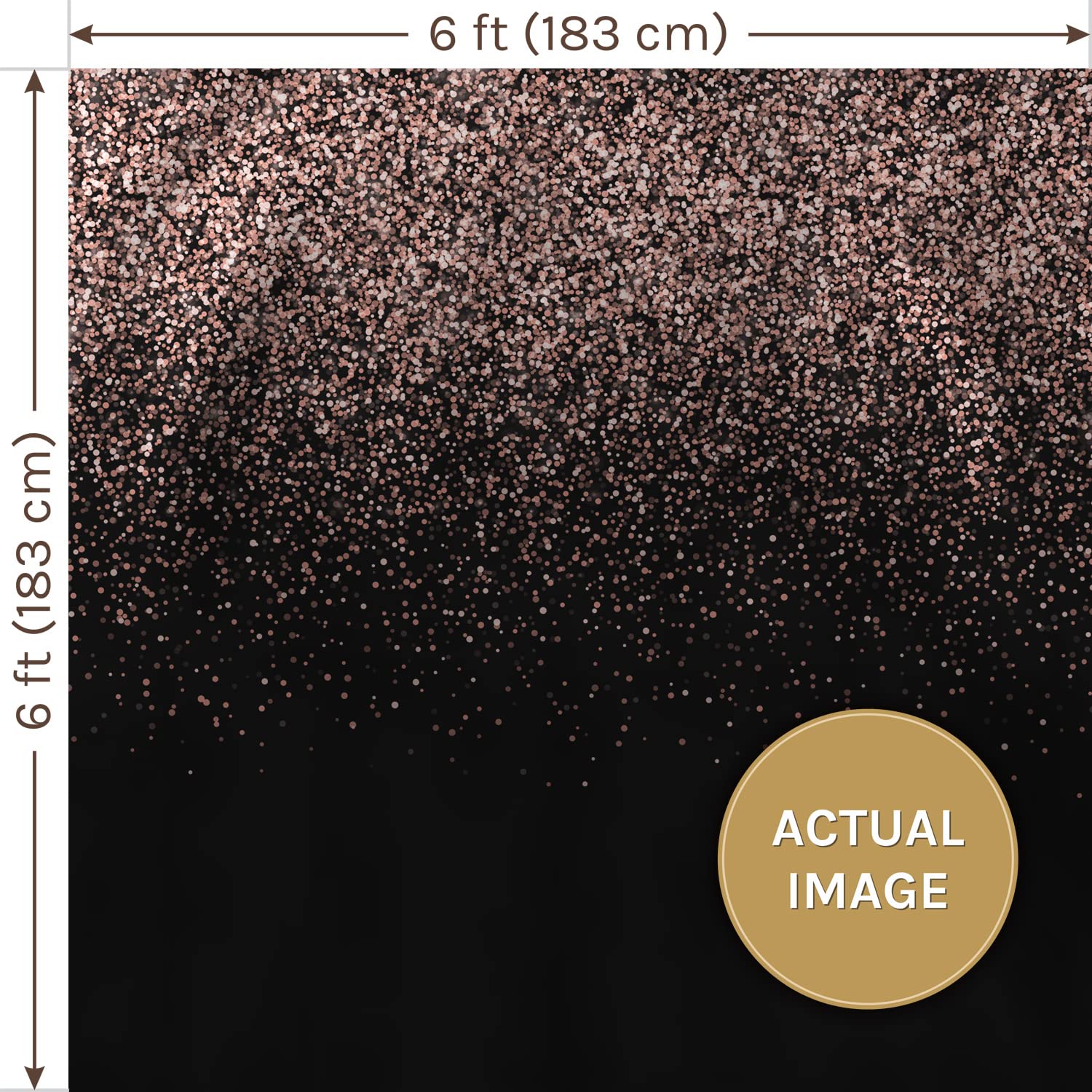 Rose Gold And Black Backdrop   Perfect Party Decoration For Birthday, Christmas, New Years, Bachelorette, Weddings, Graduation,