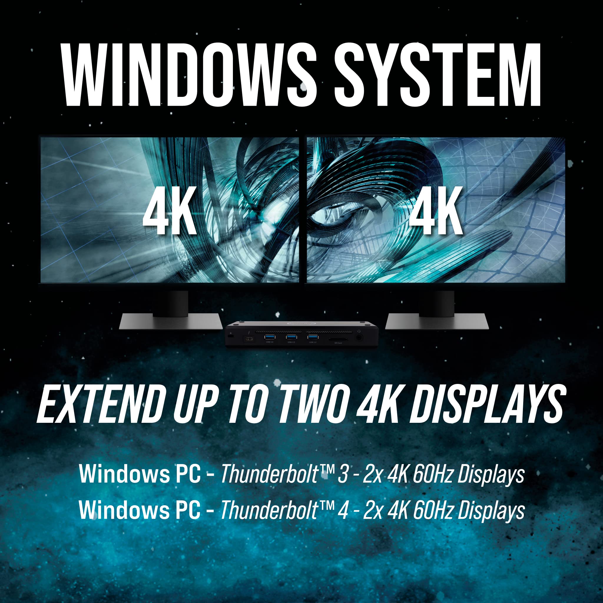 Visiontek Vt5400 Thunderbolt 4 Docking Station - 1X Hdmi, 1X Dp, 1X Thunderbolt 4 Port, 5X Usb-A, 85W Power, Audio, Sd Reader, E