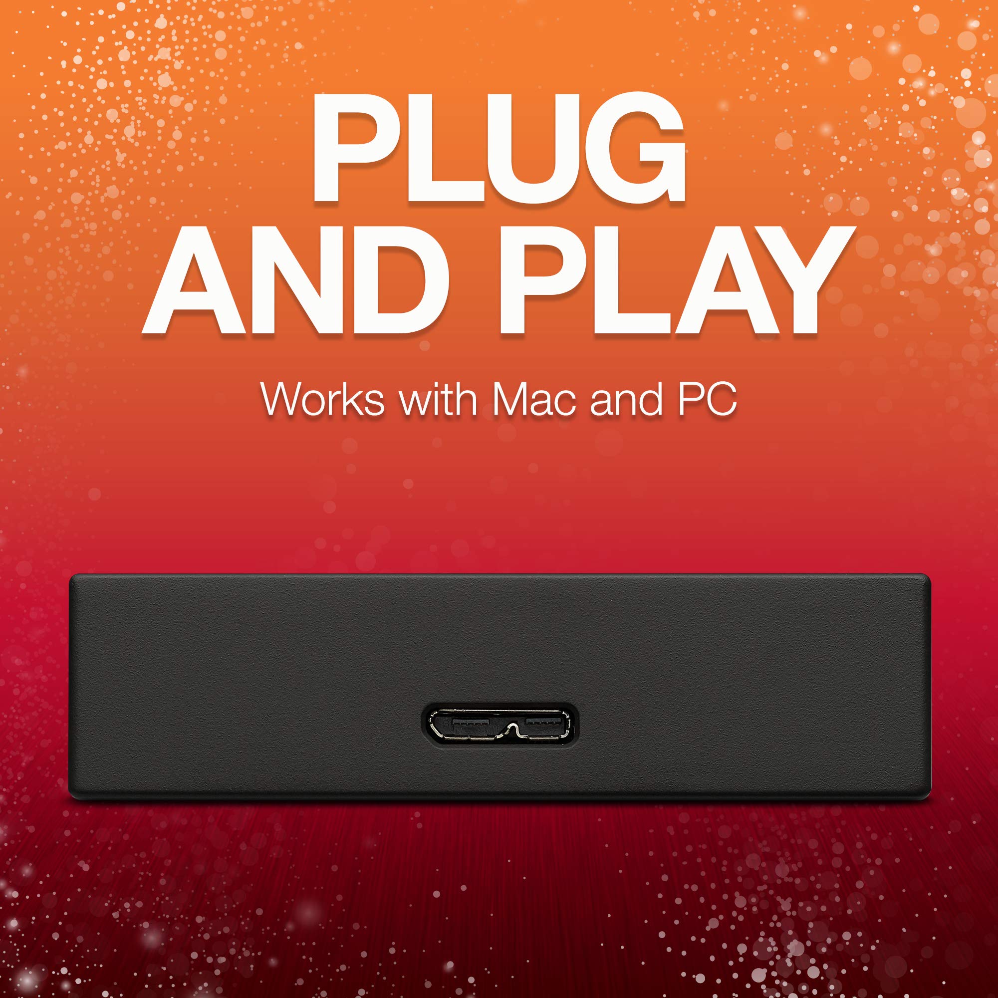 Seagate Backup Plus Portable 4TB External Hard Drive HDD � Black USB 3.0 for PC Laptop and Mac, 1 Year Myliocreate, 2 Months Adobe CC Photography, 2 year Rescue Service (STHP4000400)