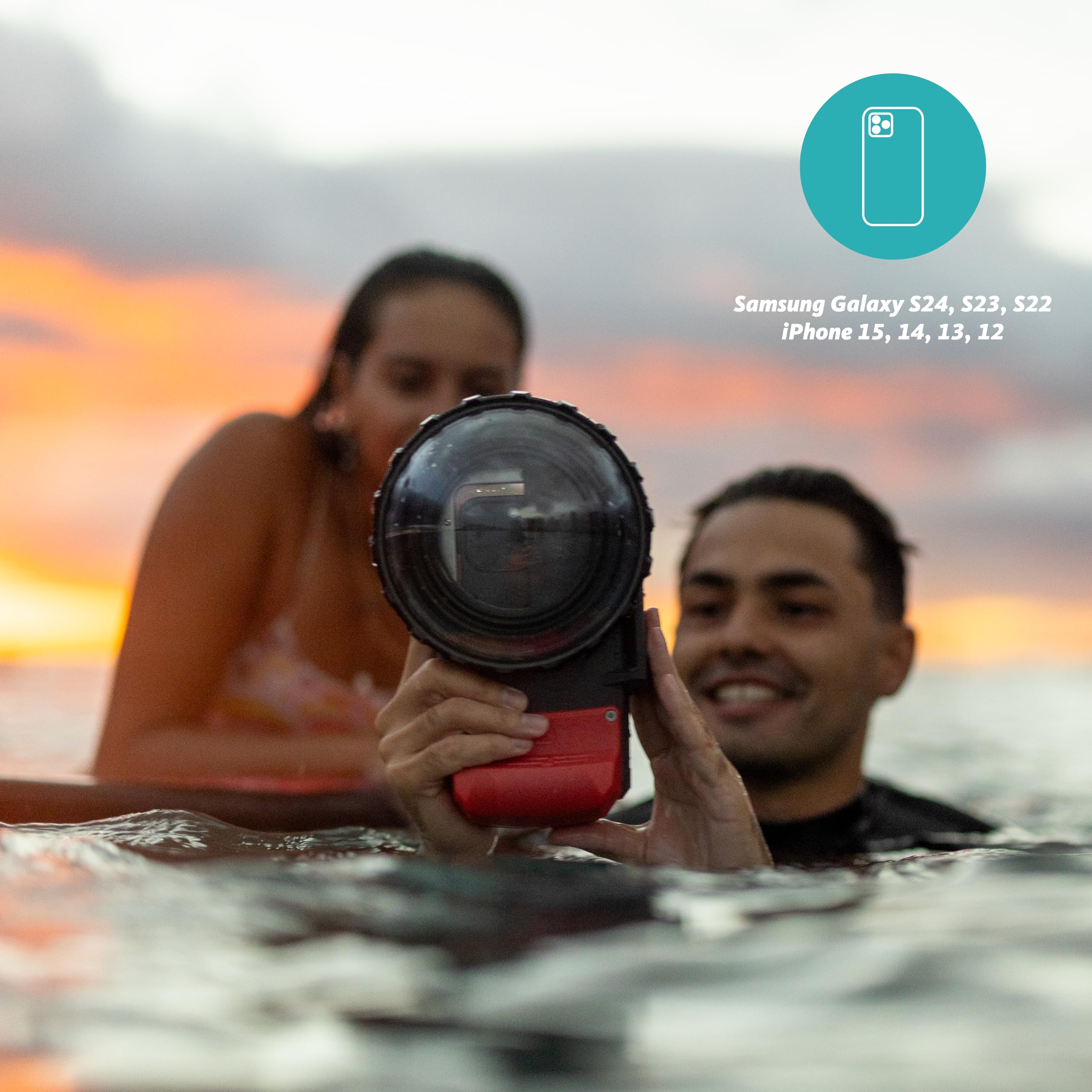 Joby Seapal 6'' Dome, For Seapal Waterproof Smartphone Case, 50/50 Above   Underwater Shooting, For Action Content Creation, Vid