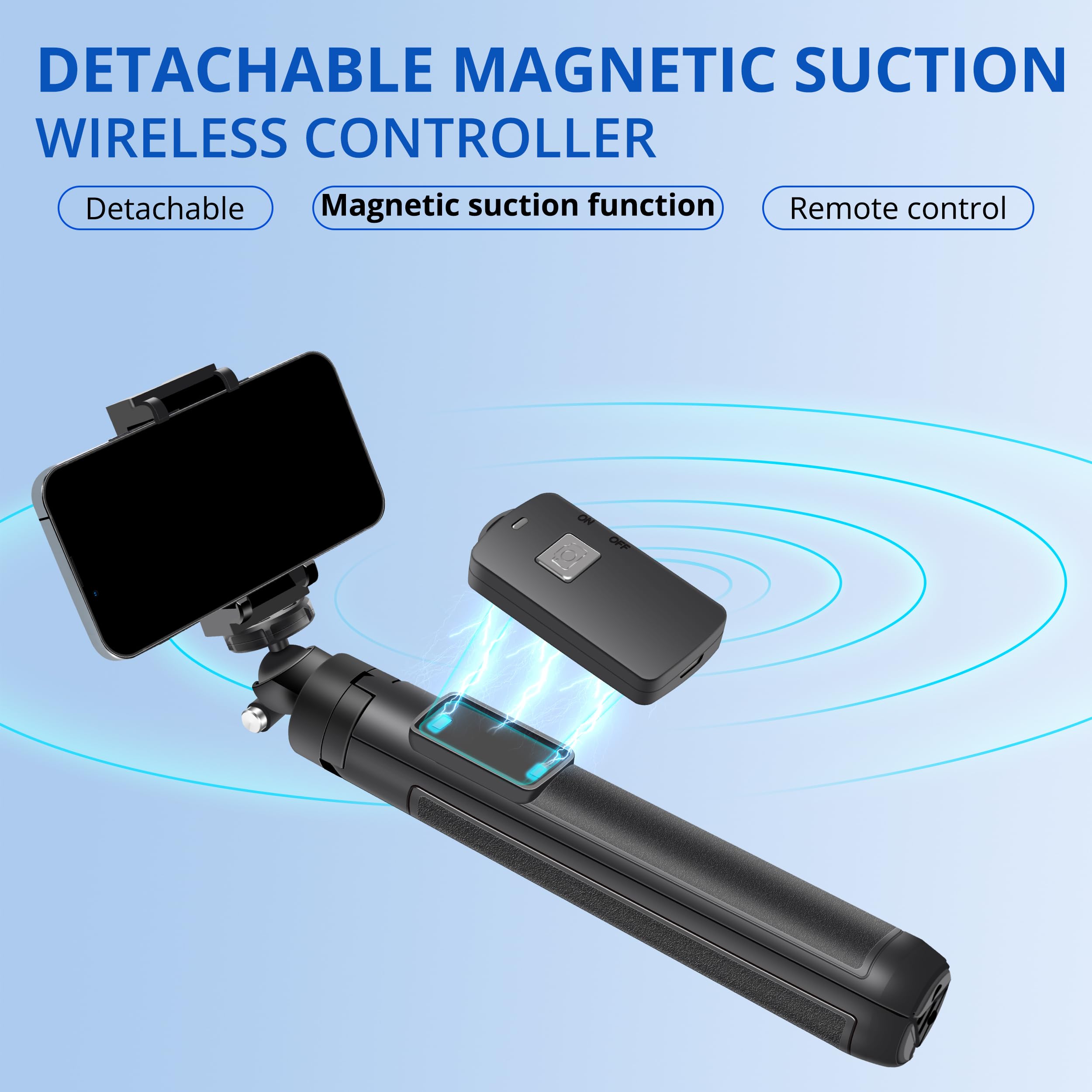 Selfie Stick Portable 40 Inch Aluminum Alloy Selfie Stick Phone Tripod With Wireless Remote Shutter Compatible With All Cell Pho