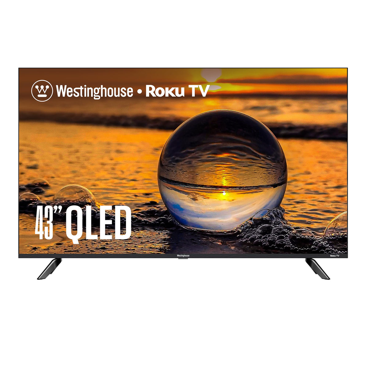 Westinghouse Edgeless Qled Roku Tv - 43 Inch Smart Tv, 4K Uhd Tv W/Hdr 10+, Dolby Vision, Wi-Fi & Mobile App Connectivity, Flat 