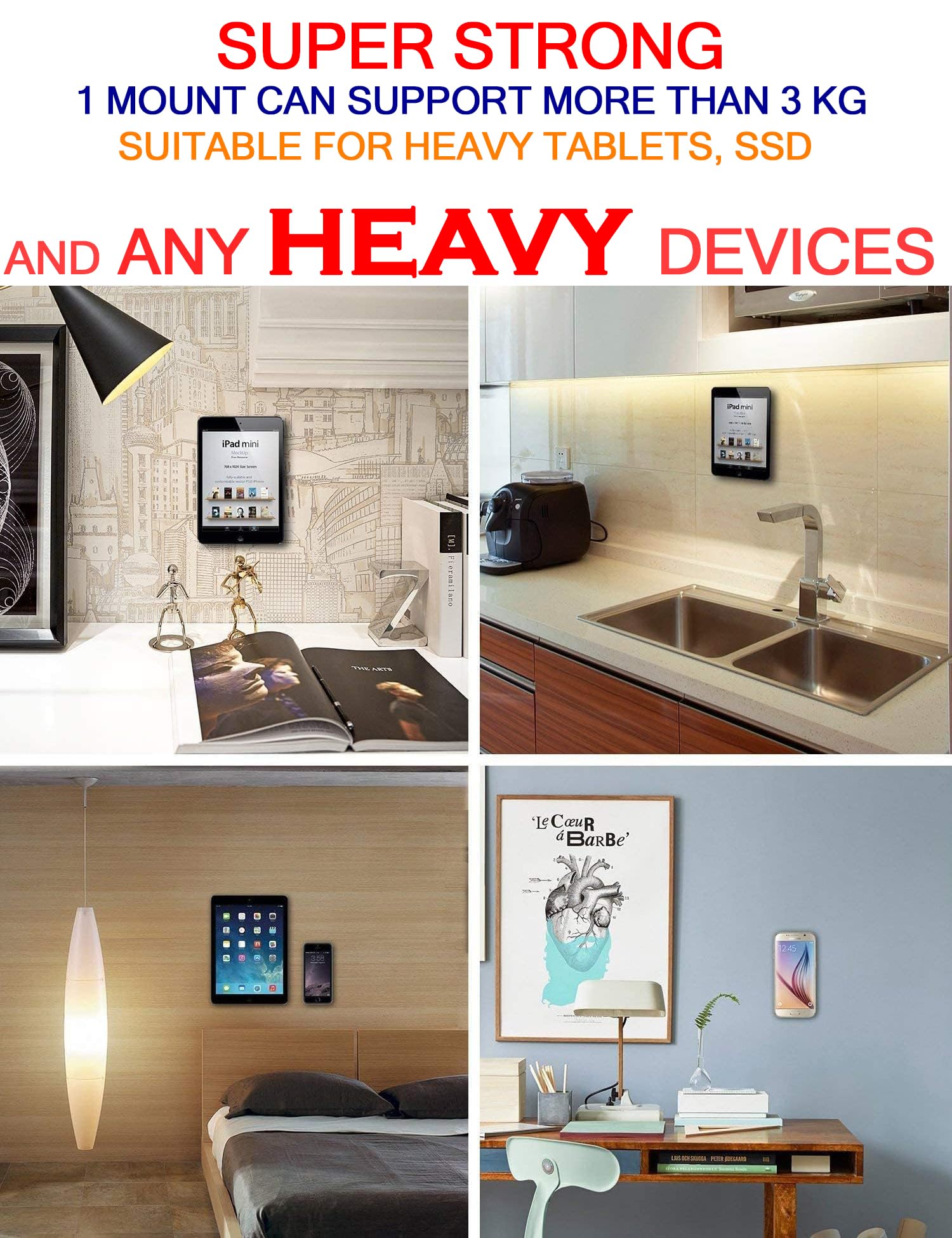 Salex Compatible With Magsafe Car Mount For Dashboard, Wall, Fridge, Truck, Mirror 2 Pack. Stick On Magnetic Phone Mount For Iph