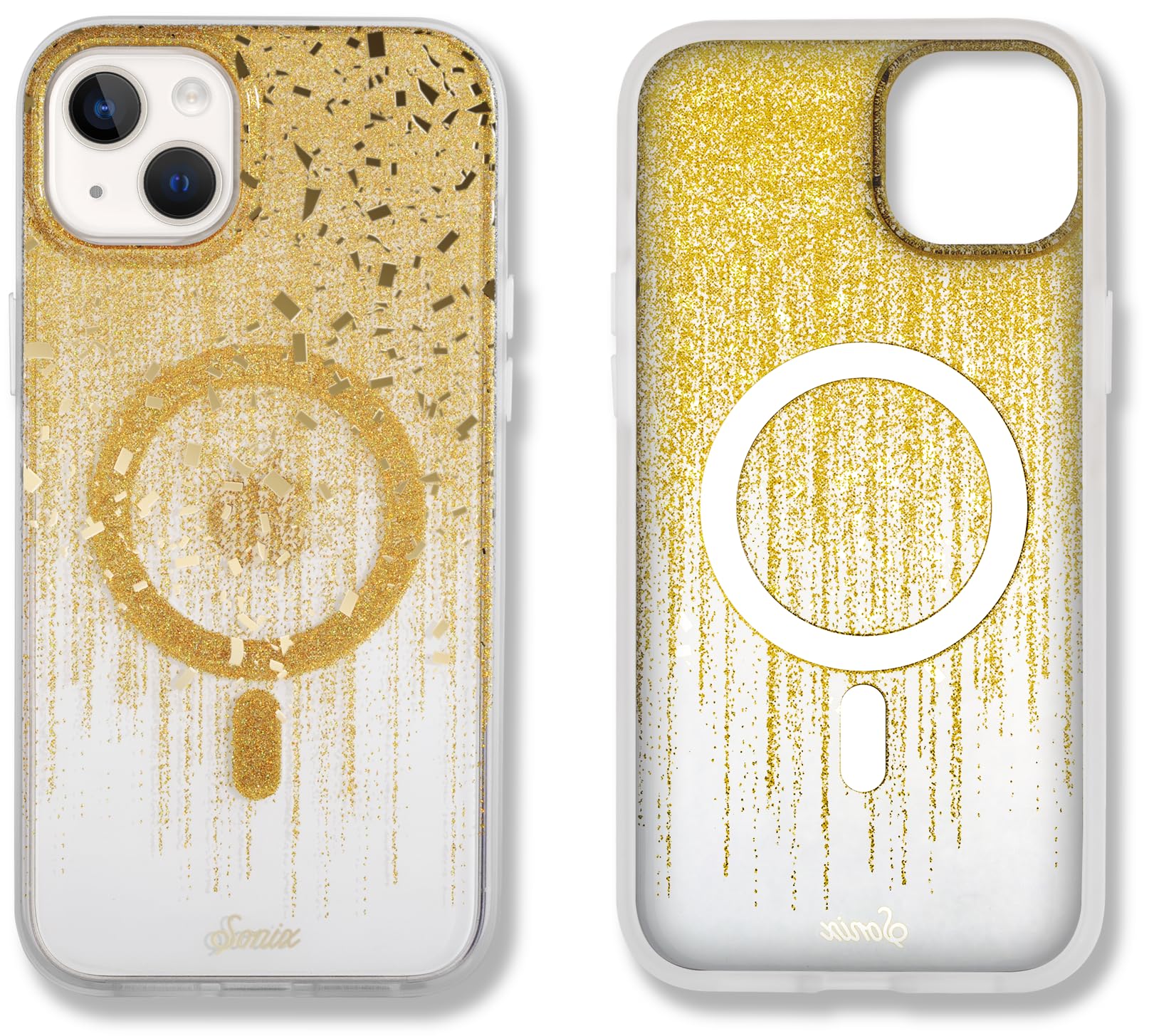 Sonix Case For Iphone 15 Plus/Iphone 14 Plus | Compatible With Magsafe | 10Ft Drop Tested | Drippin' Gold