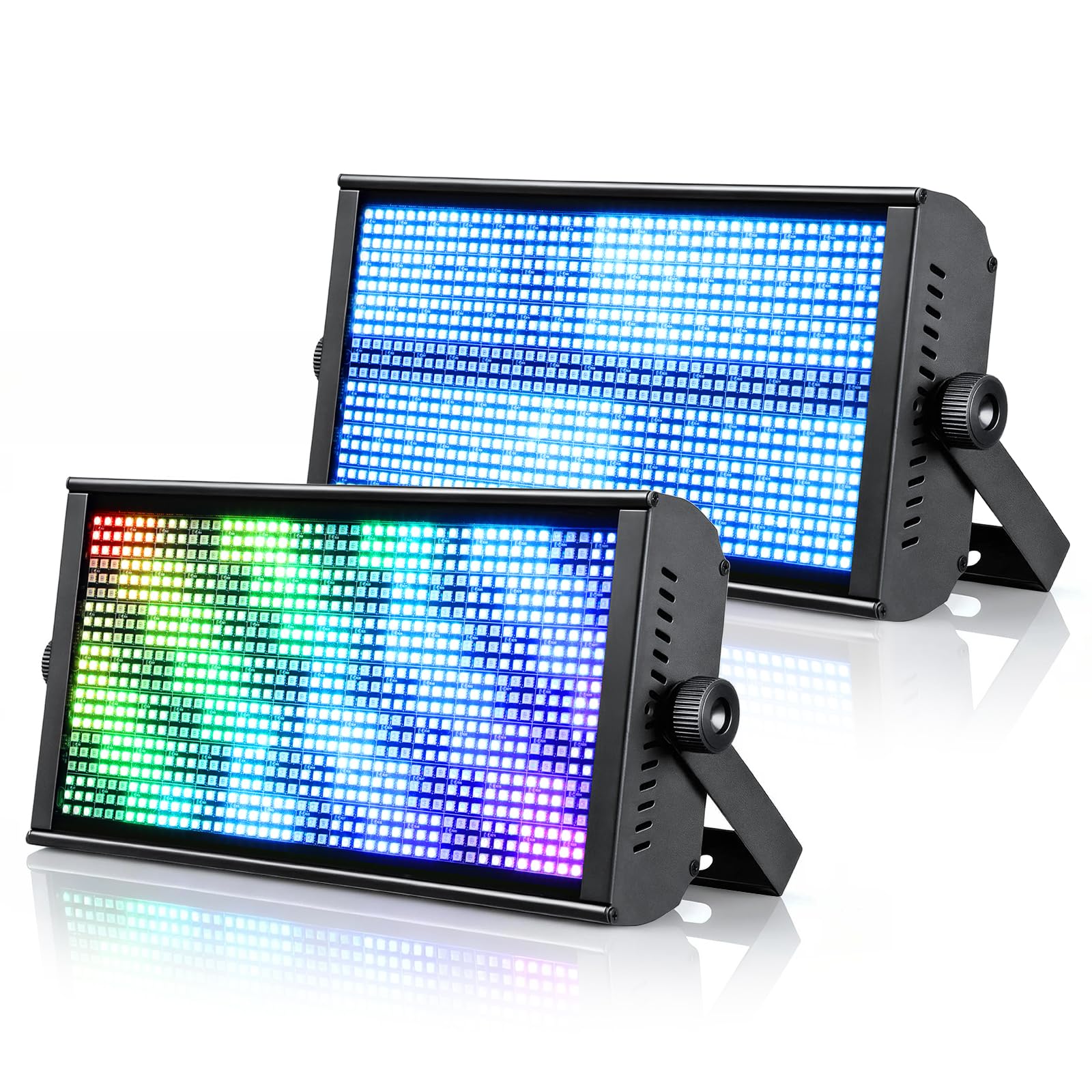 BETOPPER LF105 Stage Strobe Light Bar, 200W Matrix RGB DJ Strobe Lighting with 7x15 Pixel Control Zones,DMX512, Sound Activated,