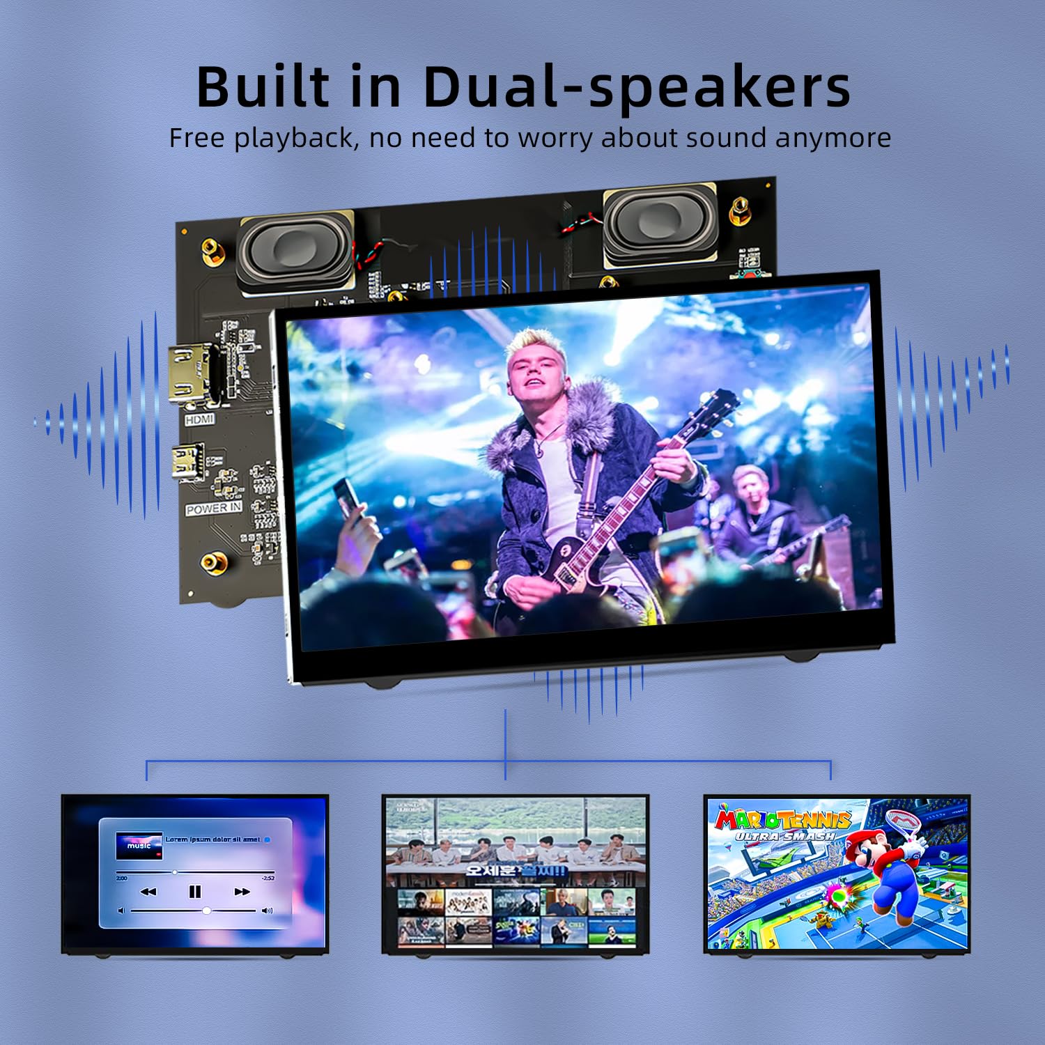 Hamtysan Upgraded Version 7'' Raspberry Pi Screen Hdmi Monitor 800X480 Lcd Screen Mini Small Monitor For Raspberry Pi 4/3/2/Zero